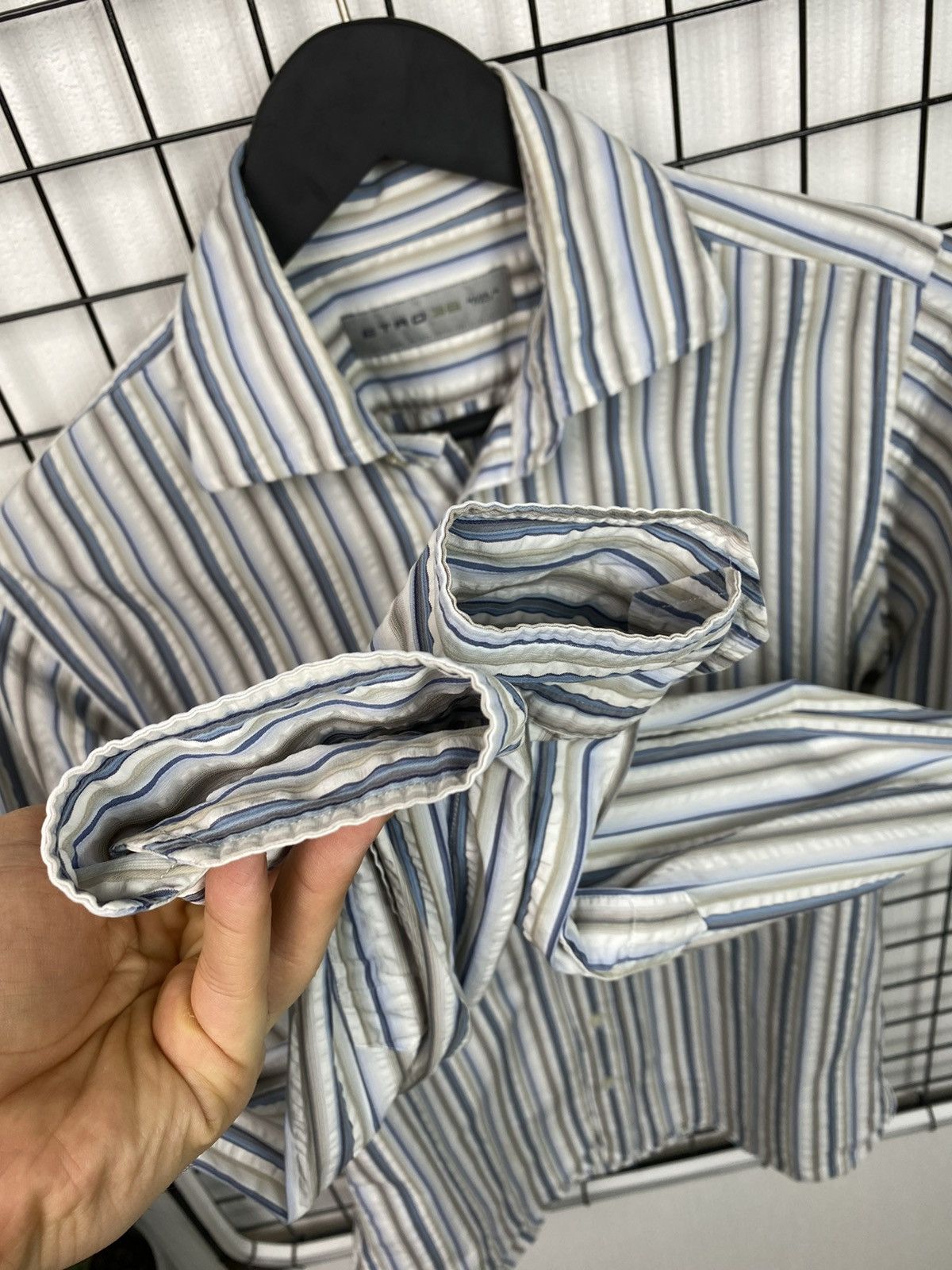 Etro Etro Multicolored Men Striped Long Sleeve Shirt size 39 Size US M / EU 48-50 / 2 - 10 Thumbnail