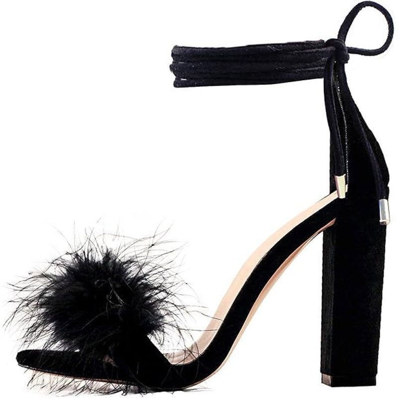 Other Richealnana Women's 5.5 Black Faux Suede 4.5" Heel Shoes Size US 5.5 / IT 35.5 - 1 Thumbnail