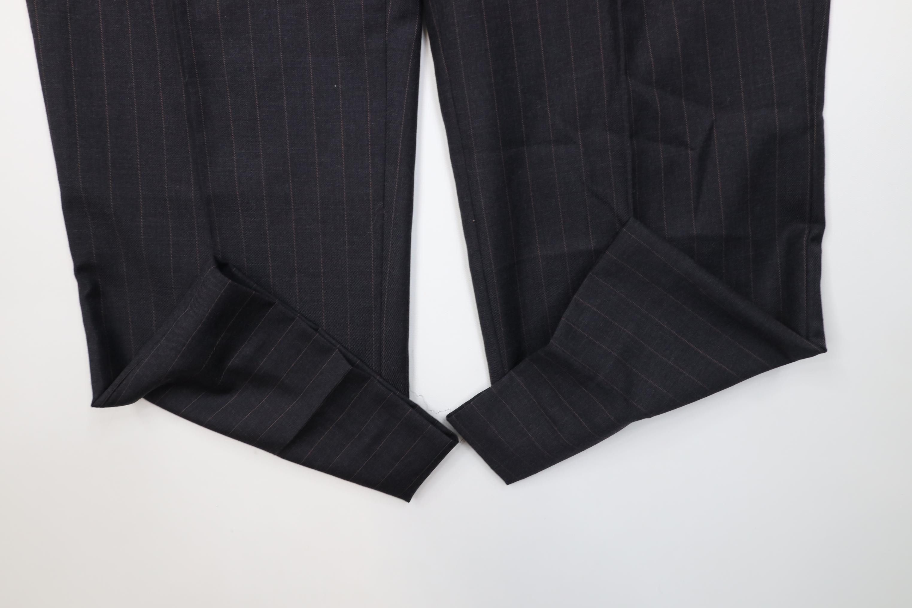 Nautica Vintage 90s Nautica Pinstriped Wide Leg Chino Pants Gray Size US 34 / EU 50 - 5 Thumbnail
