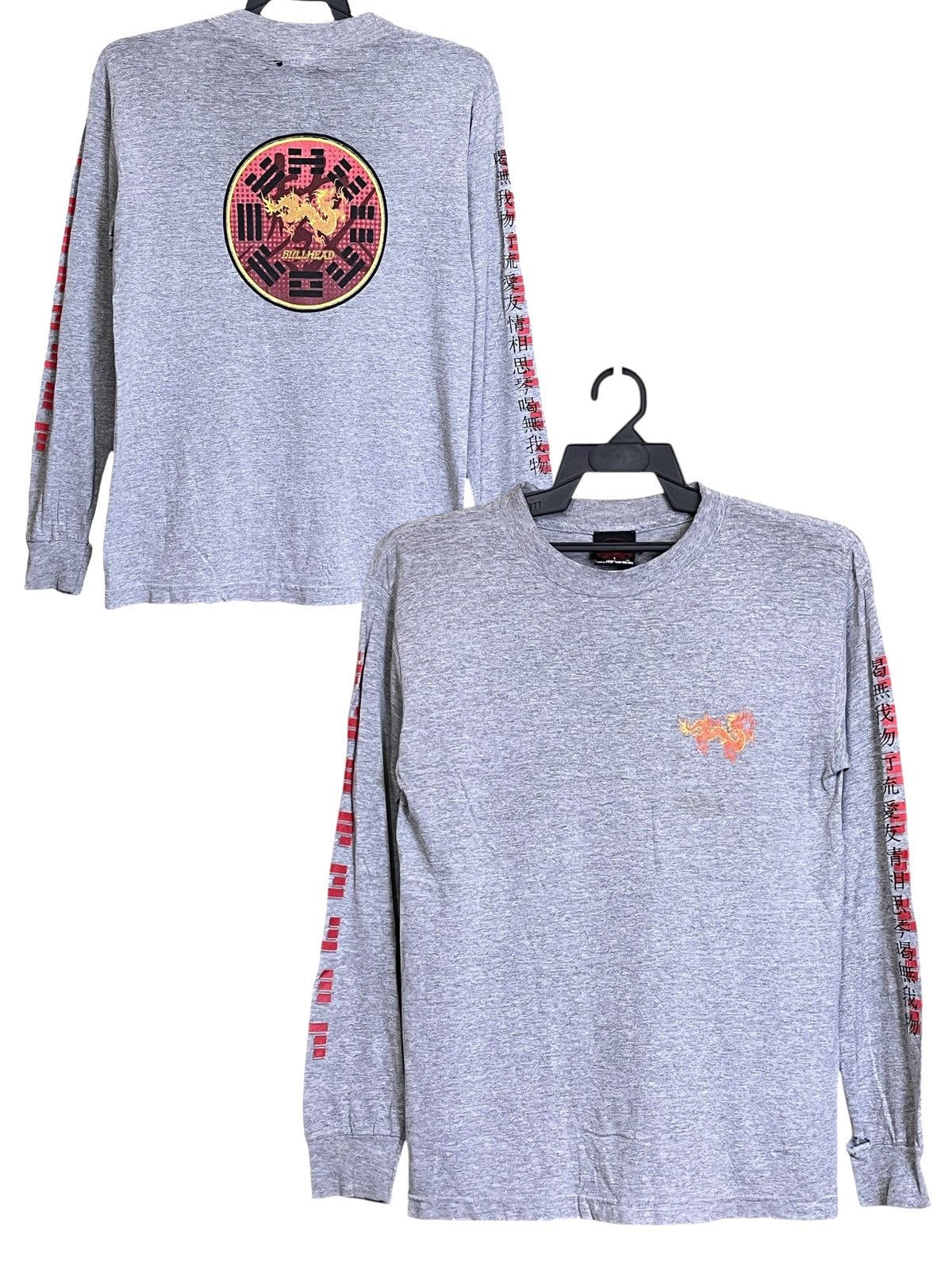 Bullhead Denim Co. Vintage BULLHEAD dragon thrashed & distressed l/s tee shirt Size US S / EU 44-46 / 1 - 1 Thumbnail