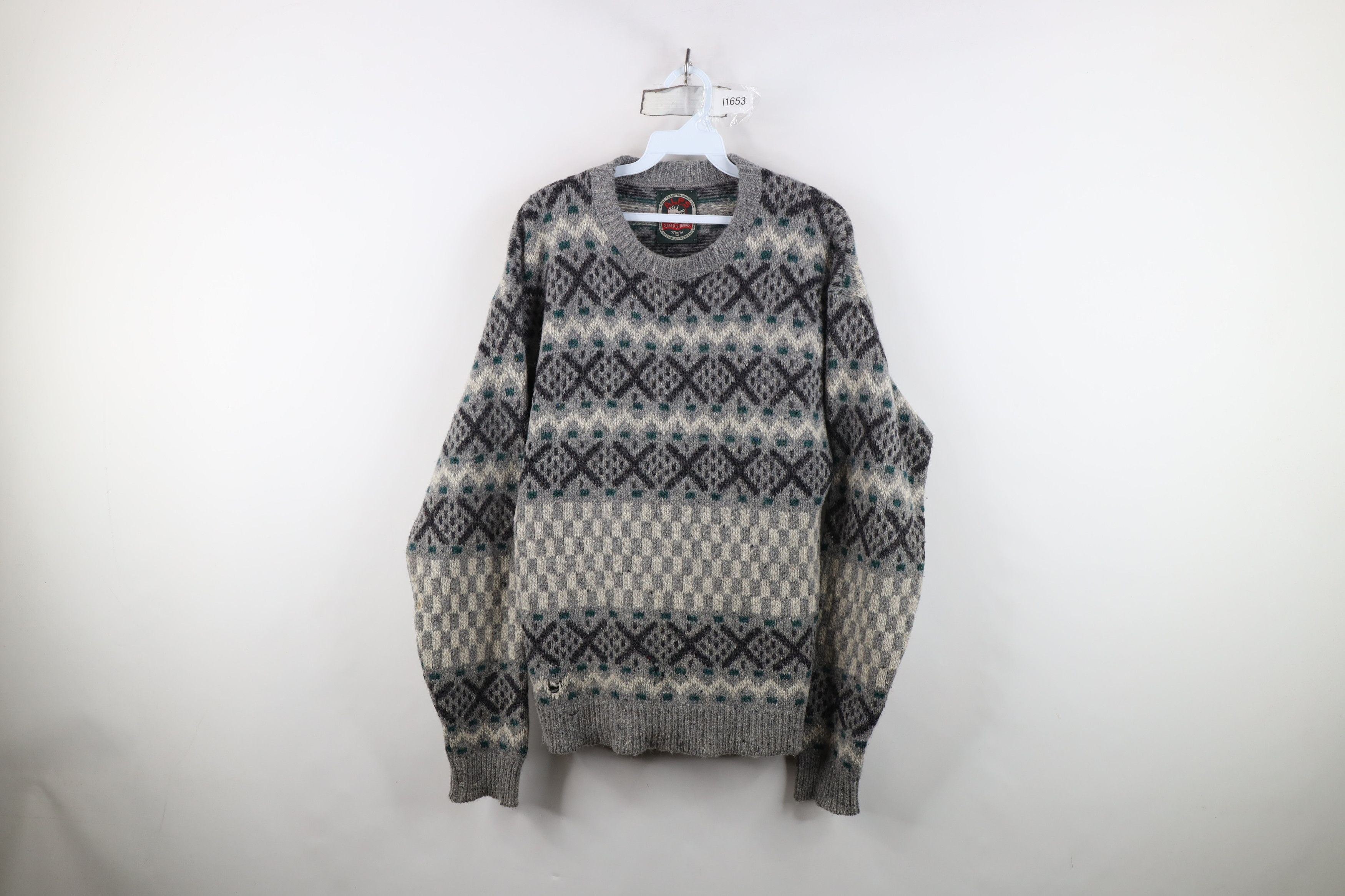 Vintage AS IS Vintage 90s Streetwear Wool Blend Knit Sweater USA Size US M / EU 48-50 / 2 - 1 Thumbnail