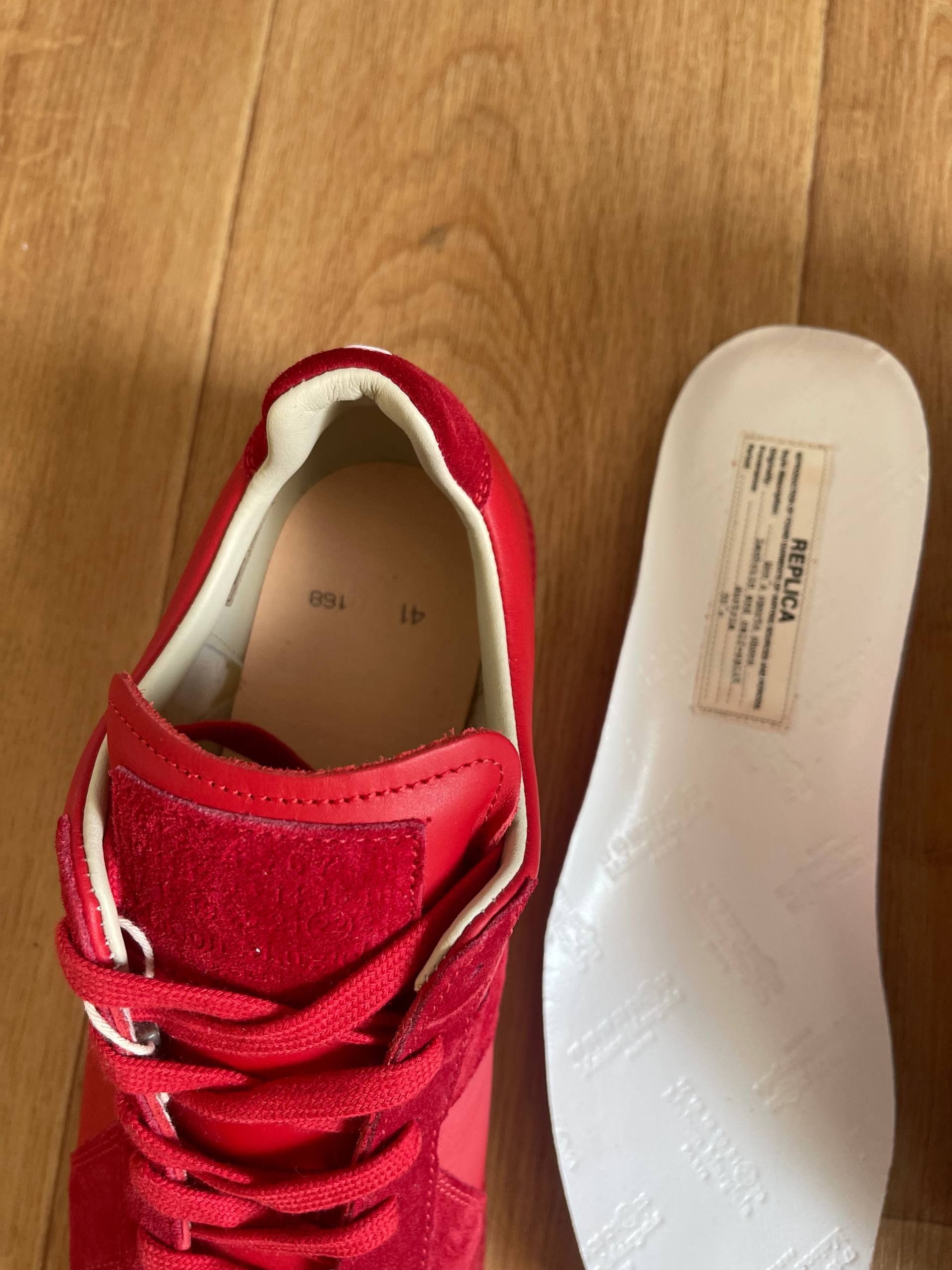 Maison Margiela Maison Martin Margiela MMM Low tTop Replica Red Sneaers Sz41 Size US 8 / EU 41 - 12 Thumbnail