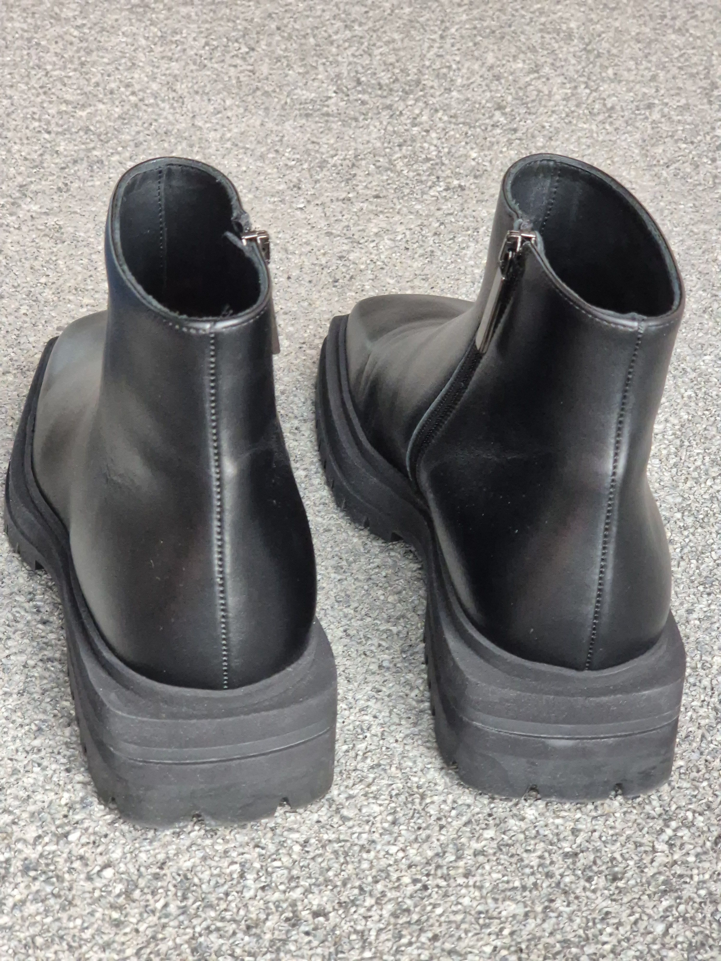 Trussardi GmbH Black Leather Zip Boots Size US 7.5 / EU 40-41 - 3 Thumbnail