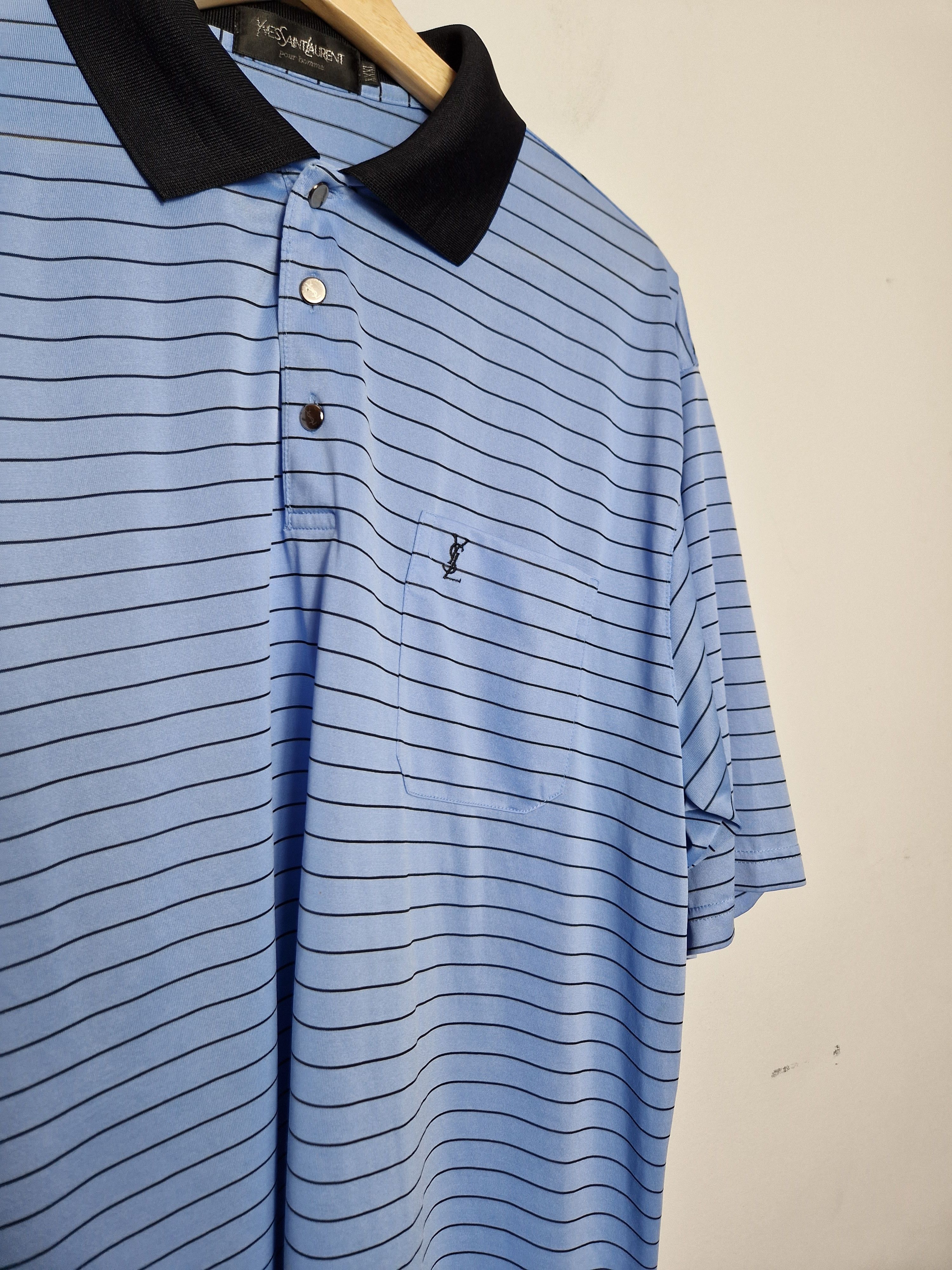 Yves Saint Laurent Yves Saint Laurent 100% silk polo tee Size US XL / EU 56 / 4 - 4 Thumbnail