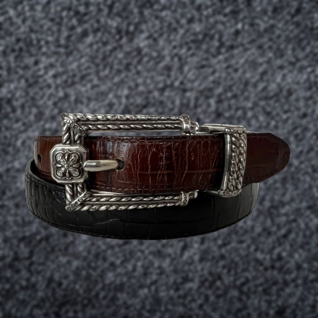 Brighton VINTAGE Brighton Reversible Croc Embossed Black  display picture 3