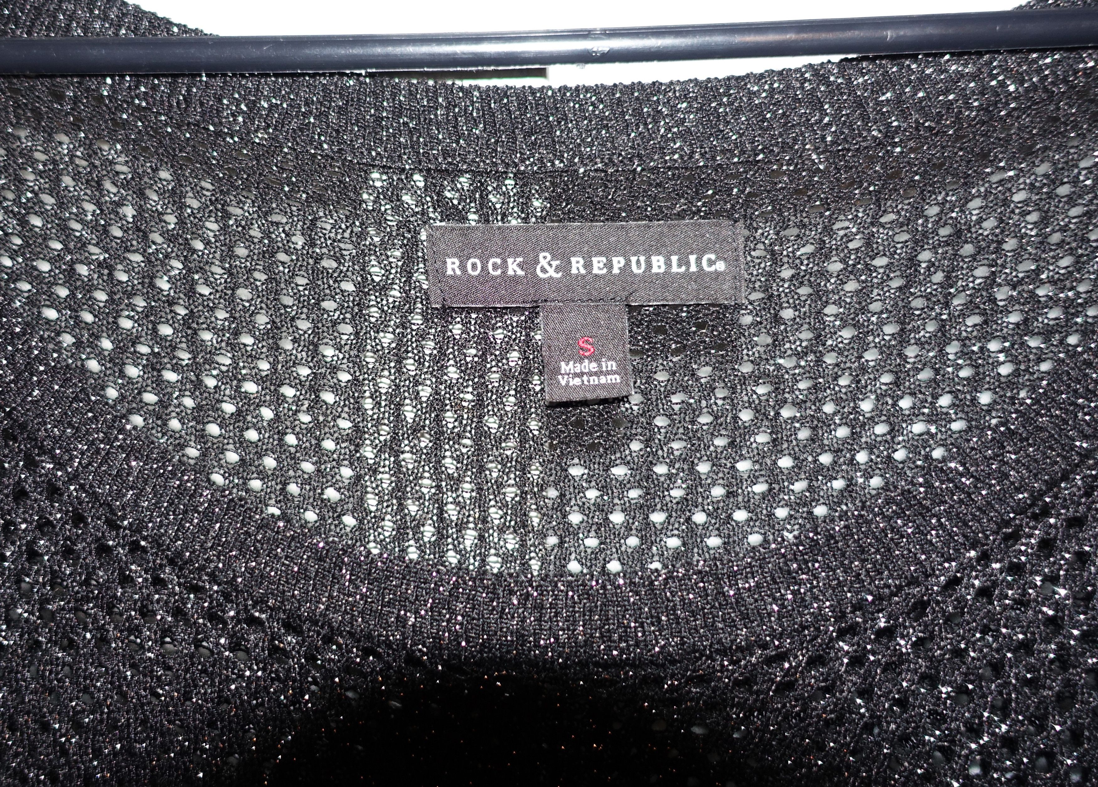 Rock & Republic Rock & Republic Black Mesh Metallic Sweater S Size S / US 4 / IT 40 - 6 Thumbnail