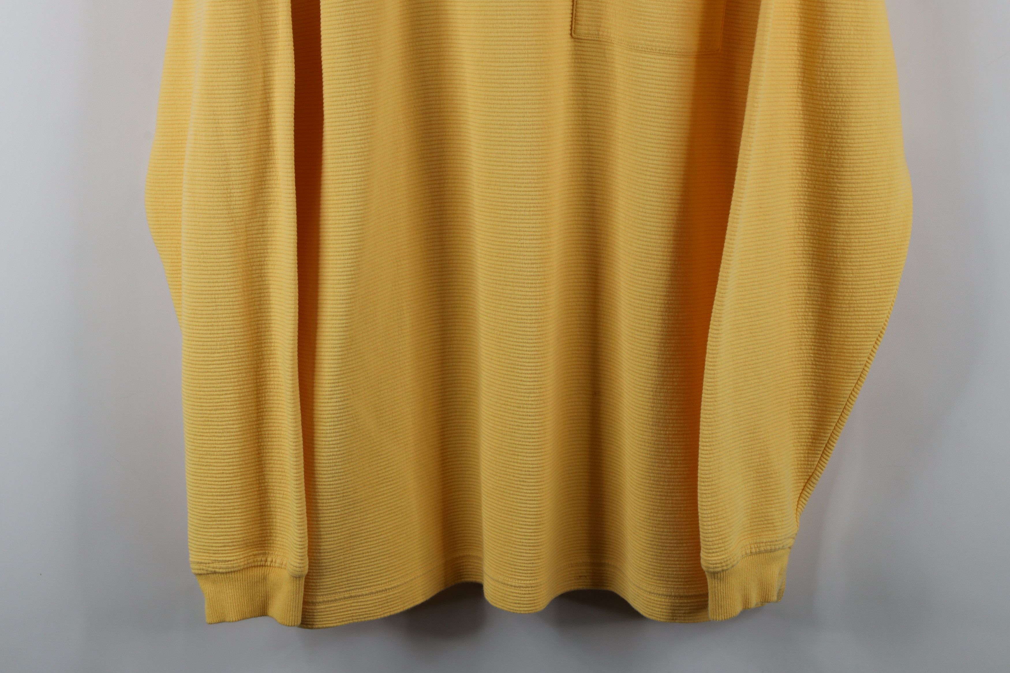 Vintage Vintage 90s Streetwear Long Sleeve Rugby Polo Shirt Yellow Size US M / EU 48-50 / 2 - 3 Thumbnail