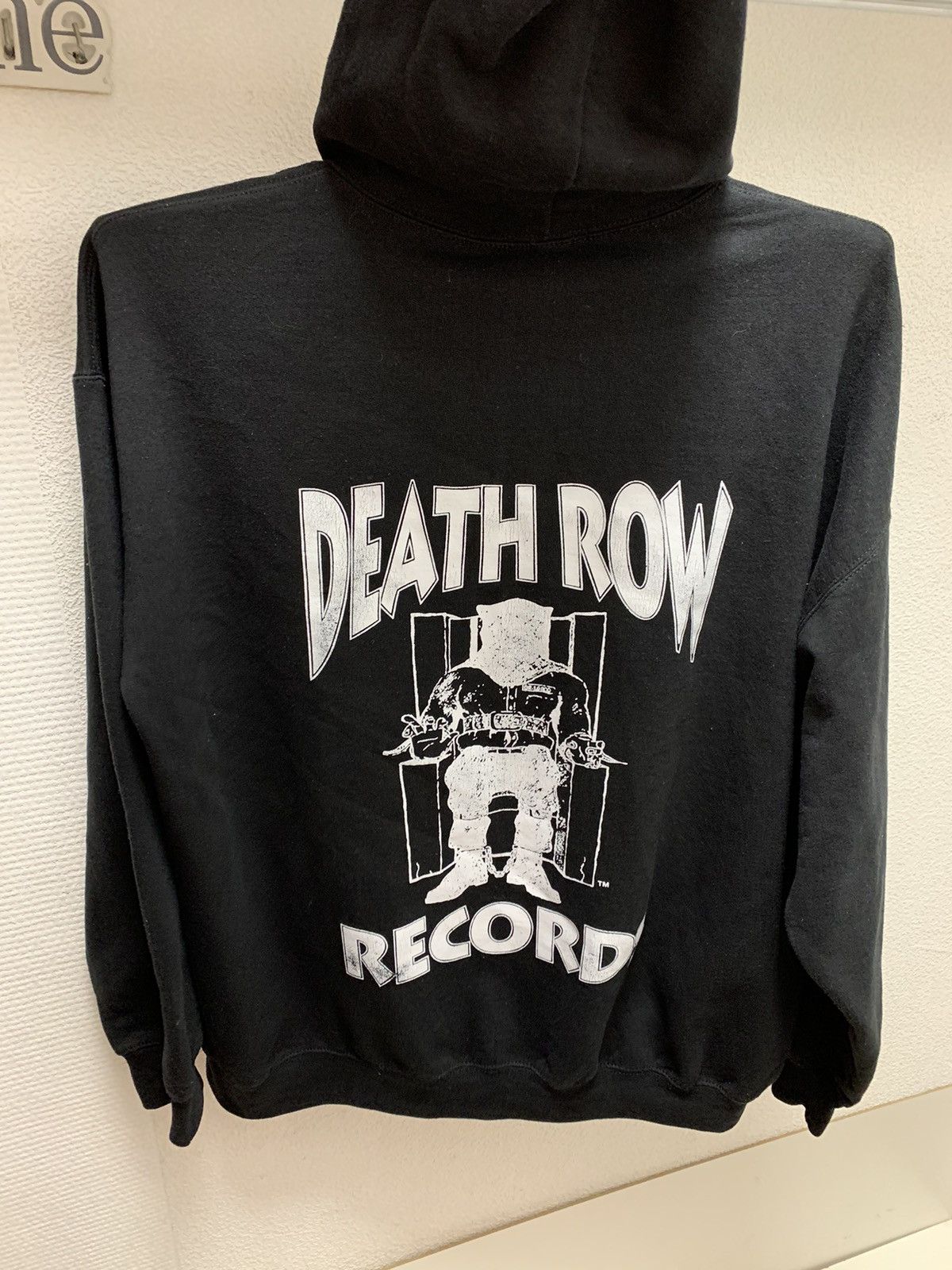 image of Death Row Records Vintage Black Hoodie L-Xl Size, Men's (Size Large)