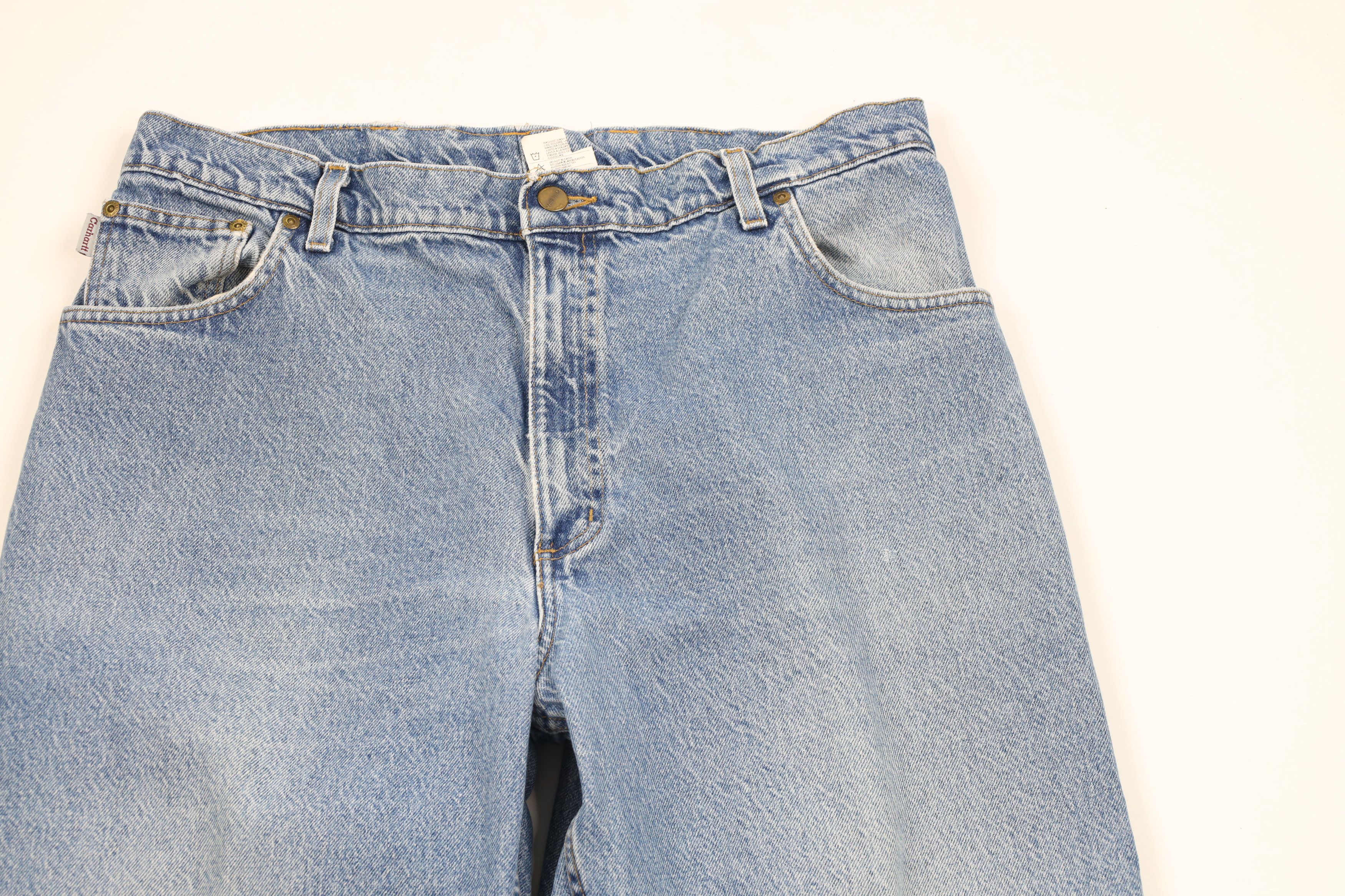 Carhartt × Vintage Vintage Y2K 2000 Carhartt Spell Out Straight Leg Denim Jeans Size US 36 / EU 52 - 2 Thumbnail