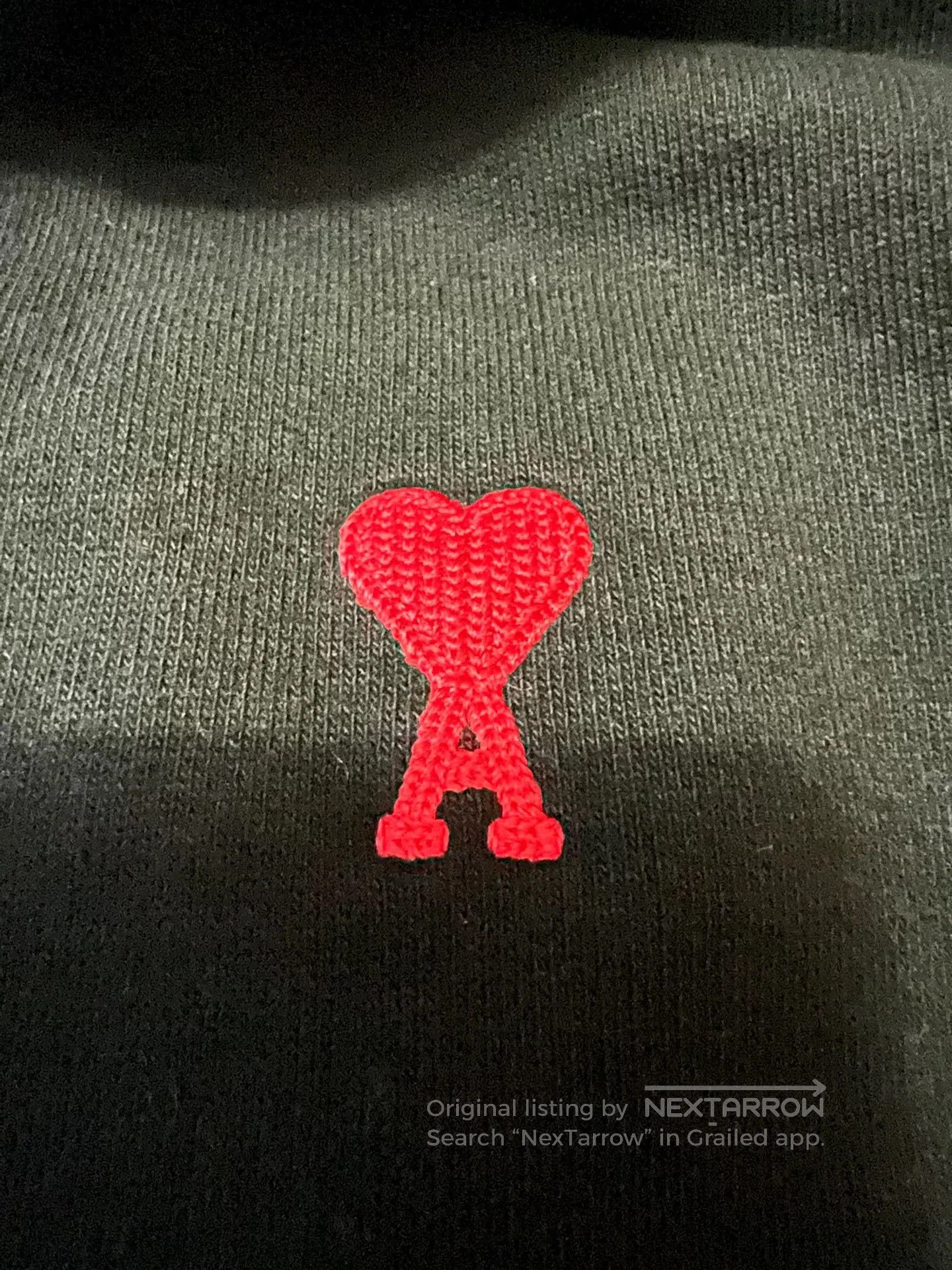 AMI ami red logo half-zip black sweatshirt. Size US S / EU 44-46 / 1 - 3 Thumbnail