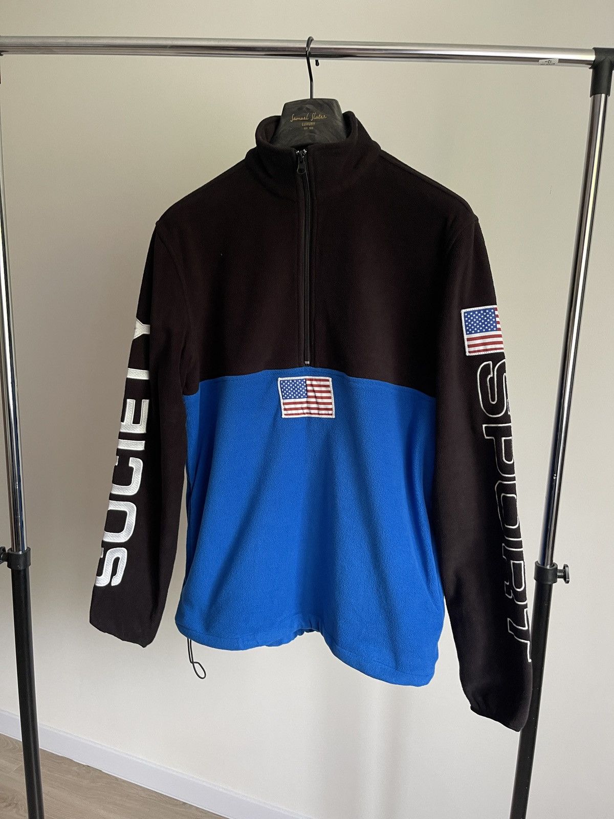 Other Society sport fleece jacket zip sweater sweatshirt USA flag Size US S / EU 44-46 / 1 - 2 Thumbnail