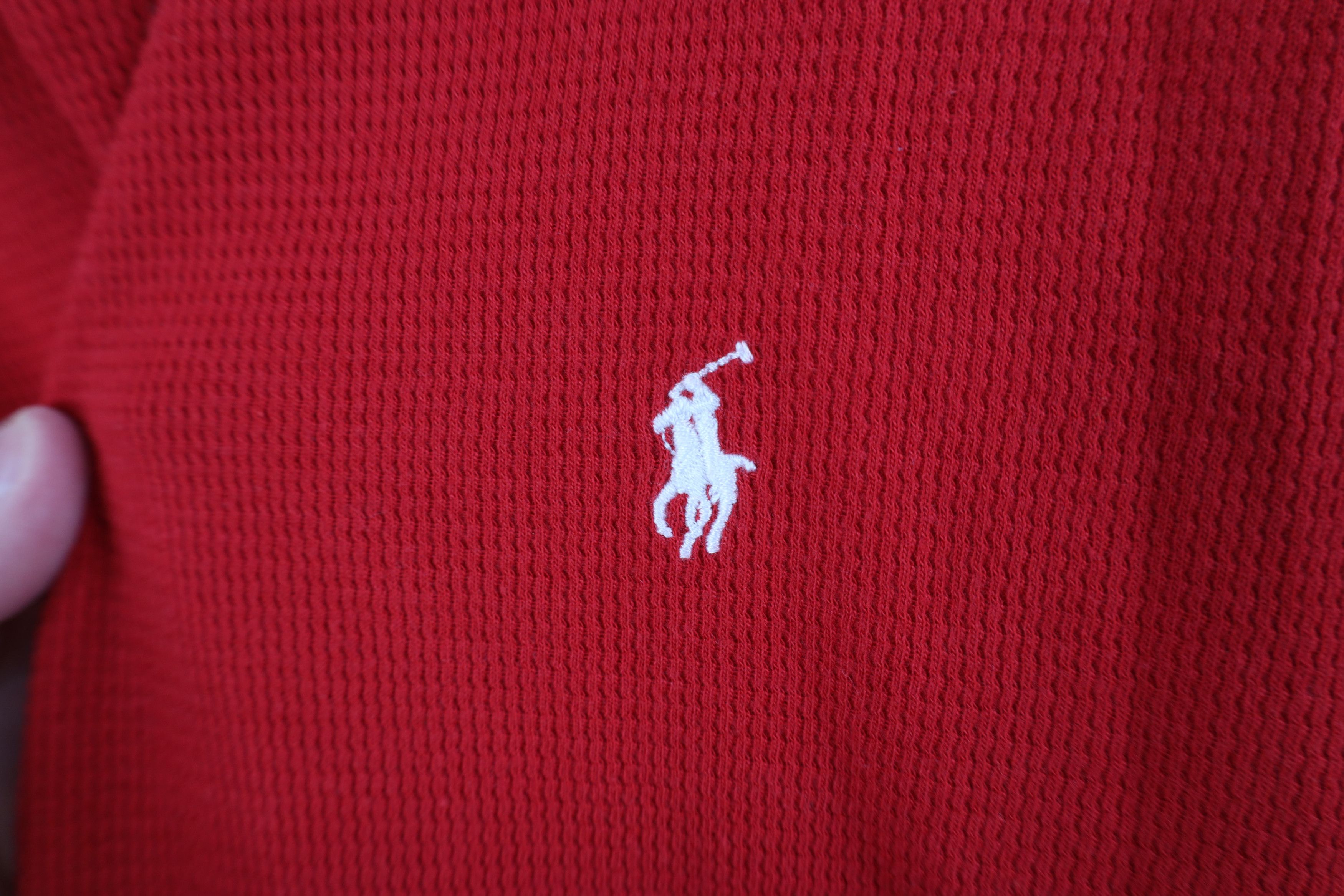 Polo Ralph Lauren Vintage 90s Y2K Ralph Lauren Waffle Knit Long Sleeve T-Shirt Size US XXL / EU 58 / 5 - 4 Thumbnail