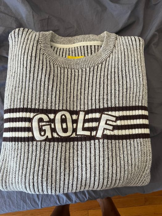 Golf Wang Golf Wang brown striped knit sweater | Grailed