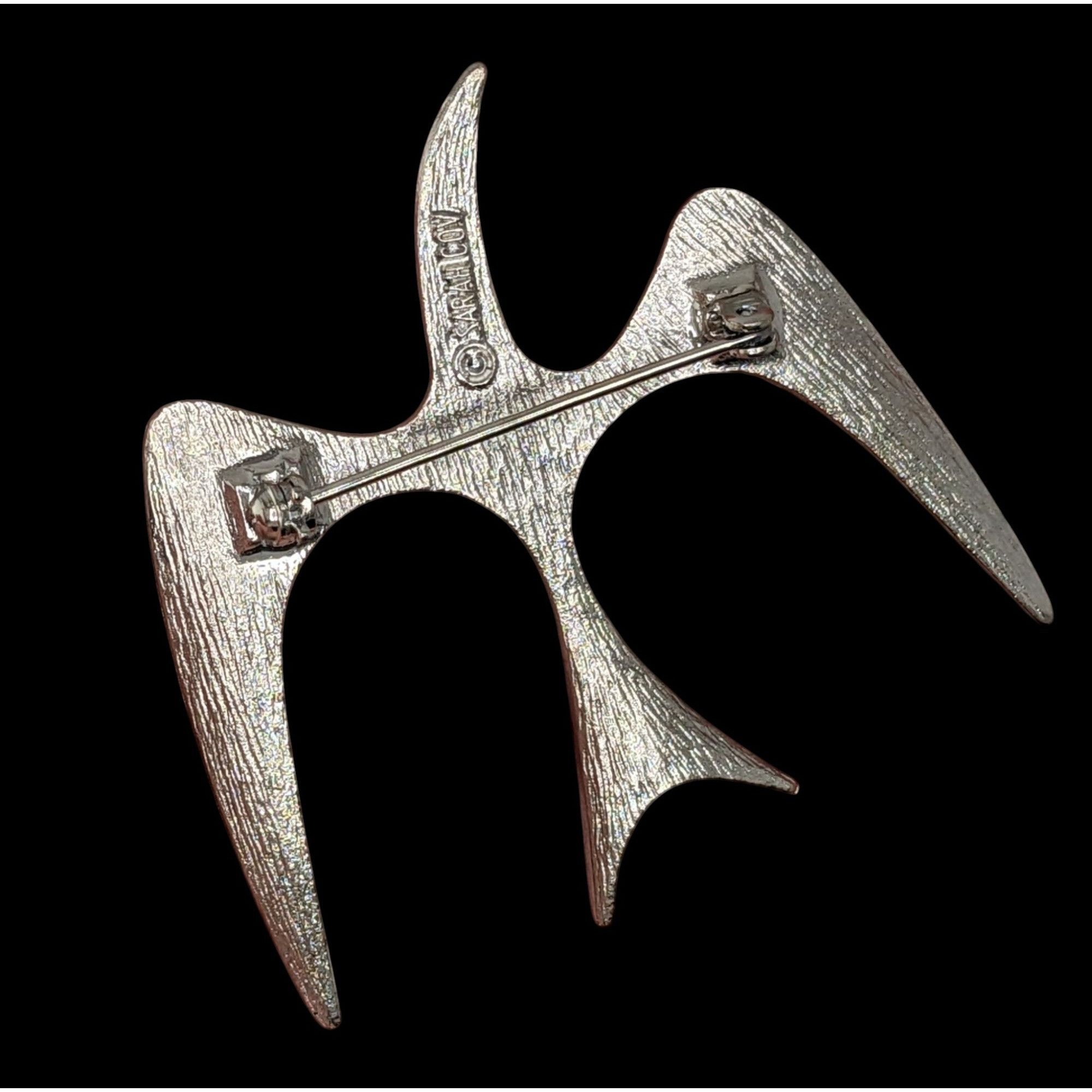 Other Abstract Bird Brooch Sarah Coventry Vintage Silver Tone Size ONE SIZE - 3 Thumbnail