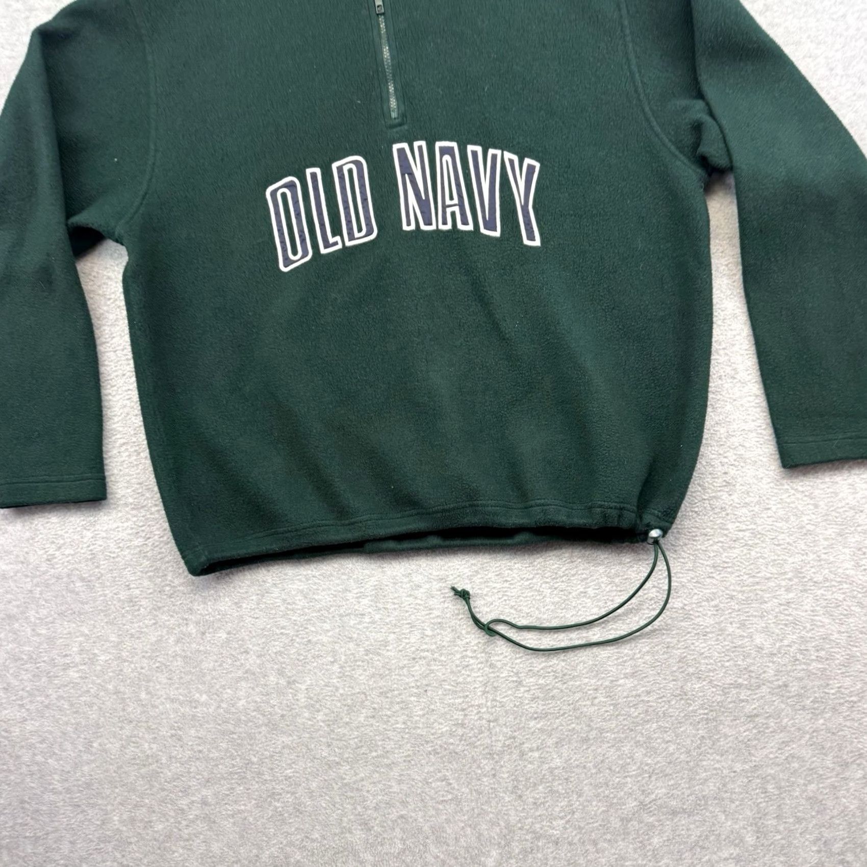 Old Navy Old Navy Sweatshirt Mens L Green Fleece Quarter Zip Pullover VTG Spell Out Y2K VTG Size US L / EU 52-54 / 3 - 2 Thumbnail