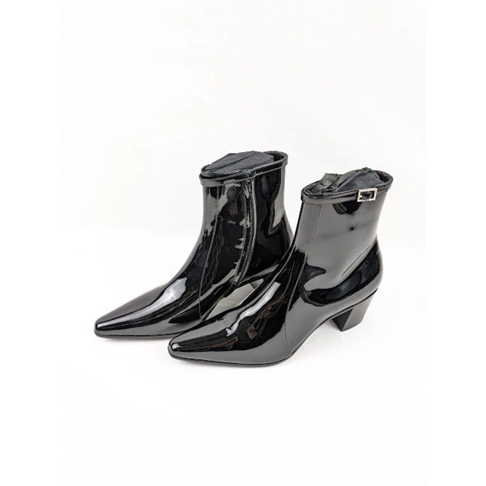 Saint Laurent Paris o1rshd1 Arsun 70 Zipped Boots in Nero Size US 7 / EU 40 - 15 Thumbnail
