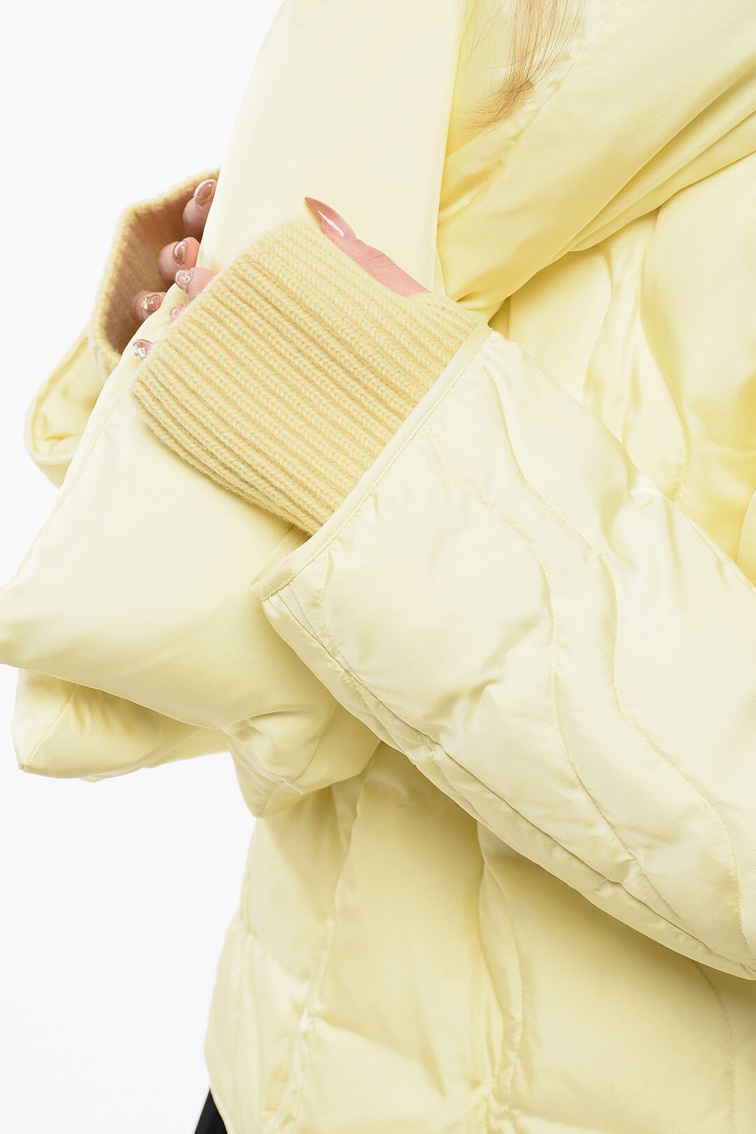 Jil Sander og1mm1225 Quilted Down Jacket in Yellow Size S / US 4 / IT 40 - 3 Thumbnail
