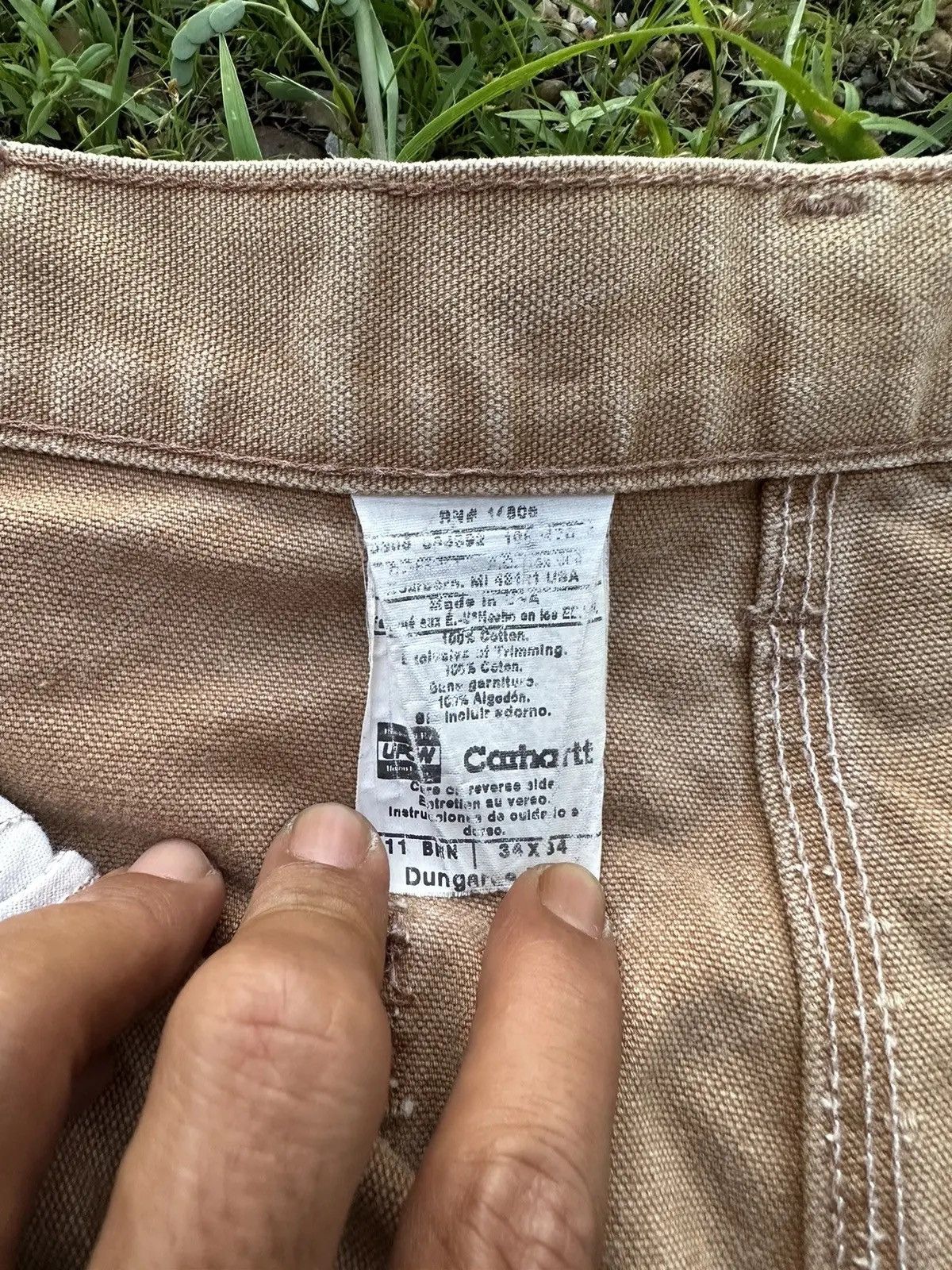 Carhartt FADED BROWN VINTAGE CARHARTT WORK WEAR MADE IN USA PANTS Size US 33 - 8 Thumbnail