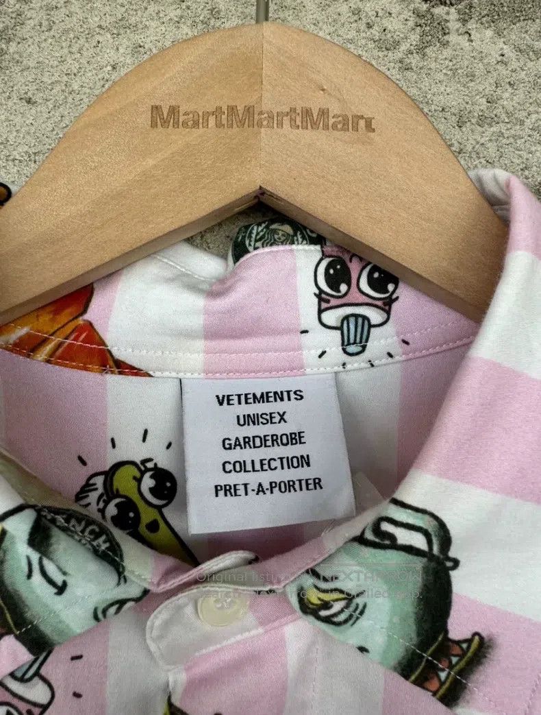 Vetements VETEMENTS Cartoon striped short-sleeve shirt Size US M / EU 48-50 / 2 - 6 Thumbnail