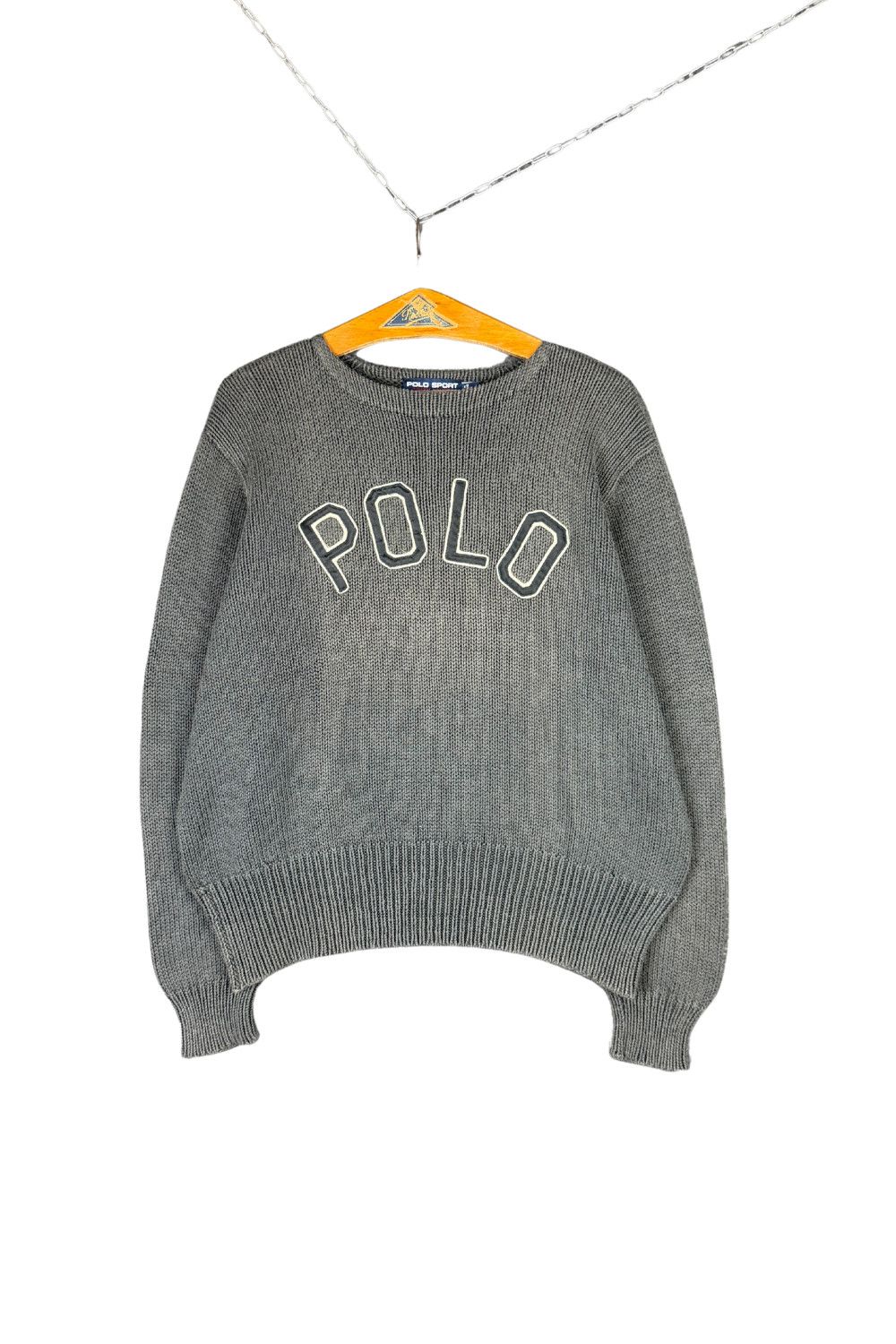 Polo Ralph Lauren Late 90s Polo Sport Ralph Lauren Appliqué Logo Knit Sweater Size US XL / EU 56 / 4 - 1 Thumbnail