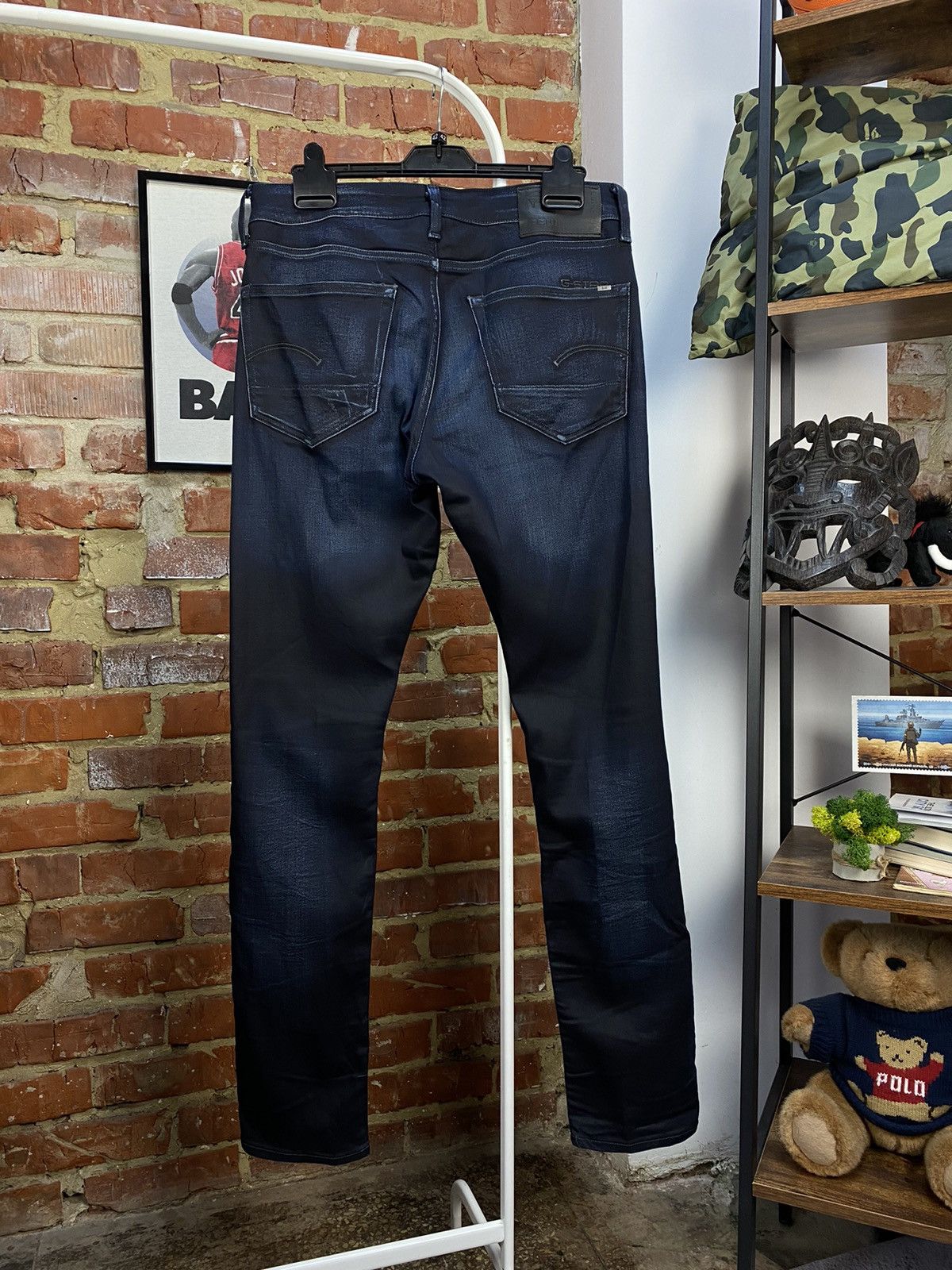 G-Star G-Star Raw 3301 Slim Denim Jeans Size US 33 - 7 Thumbnail