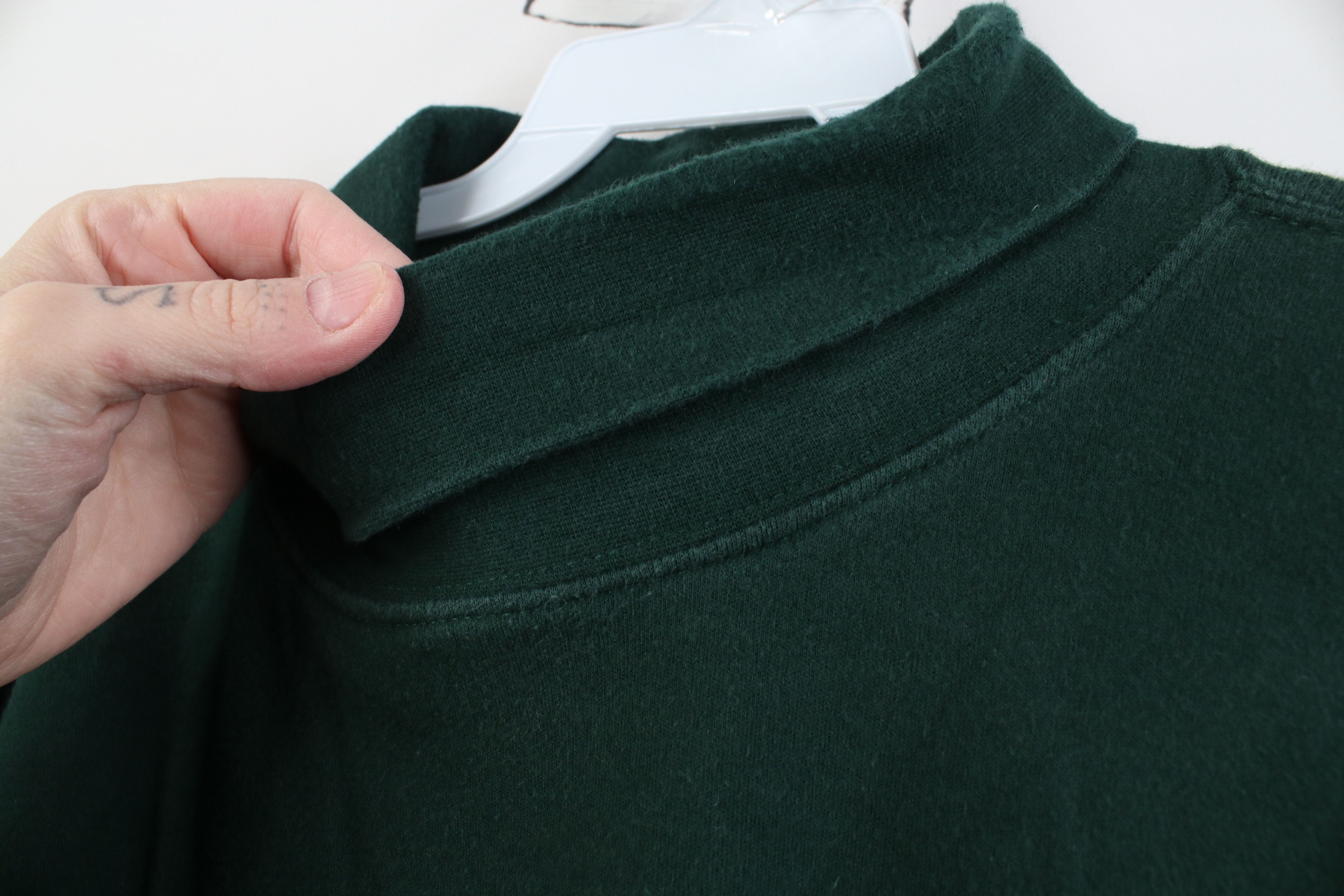 Vintage Vintage 90s Streetwear Cotton Turtleneck T-Shirt Green Size US XL / EU 56 / 4 - 4 Thumbnail
