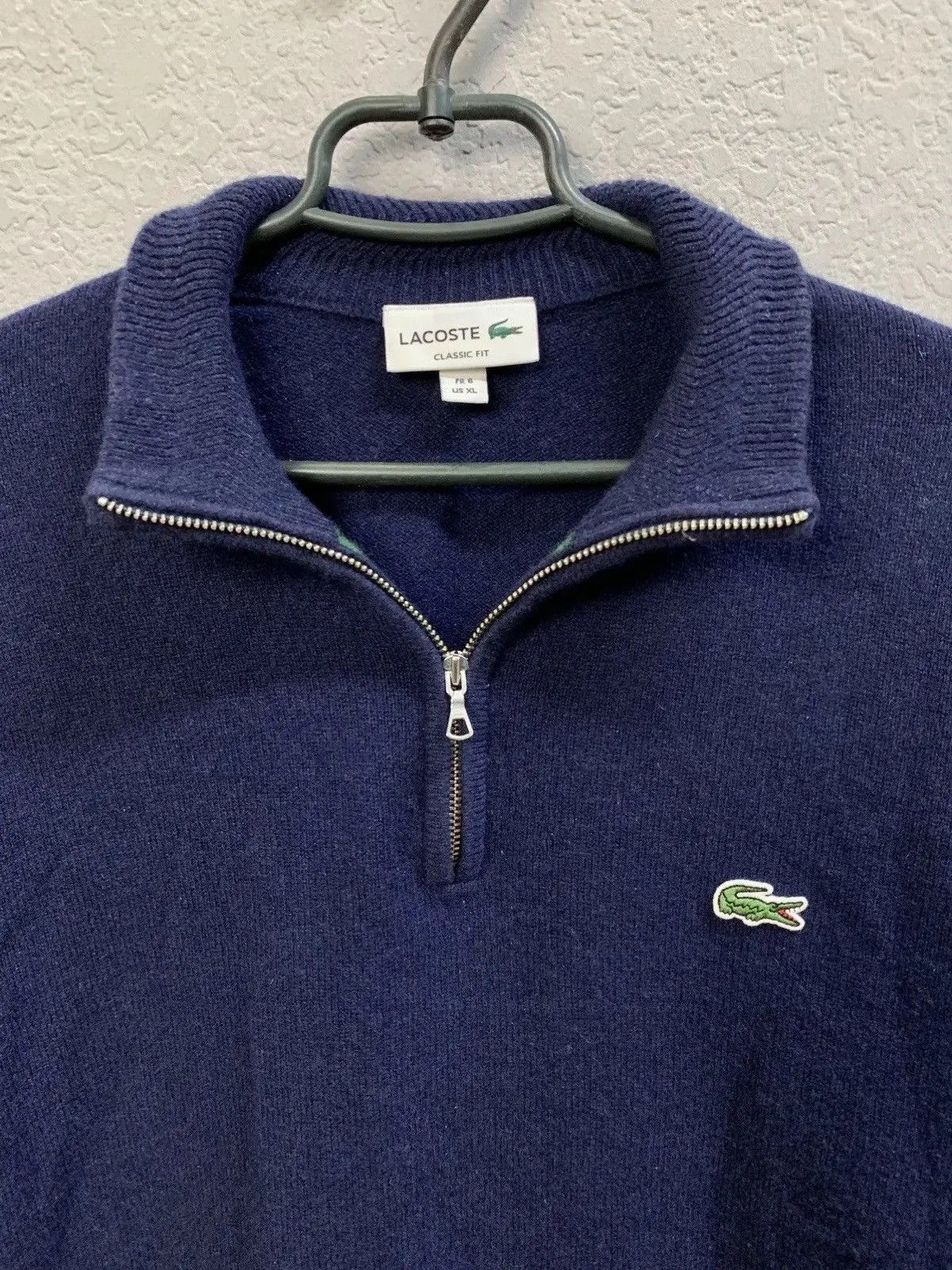 Japanese Brand × Lacoste 100%wool Lacoste 1/3 zip Logo Fleece Zip Sweatshirt M Size US M / EU 48-50 / 2 - 3 Thumbnail