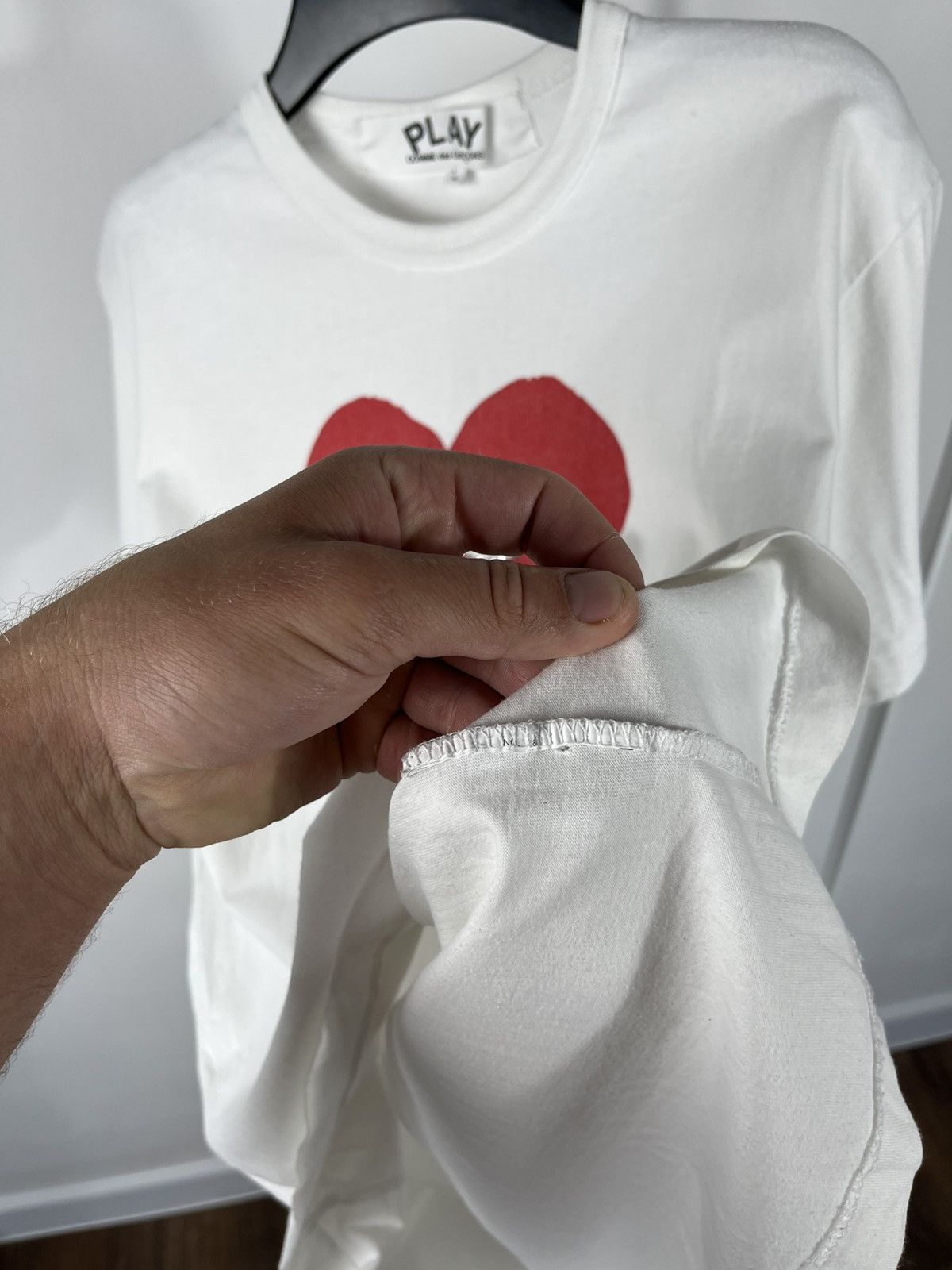 Comme des Garcons Comme des Garcons Play Men’s T-Shirt Red Heart Eyes L Size US L / EU 52-54 / 3 - 9 Thumbnail