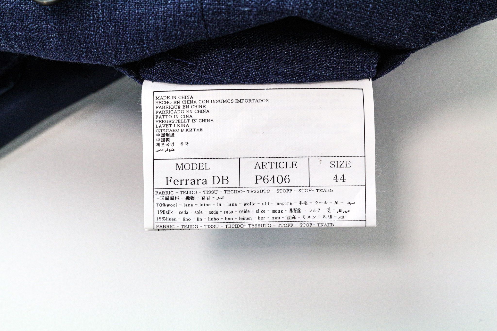 Suitsupply LA SPALLA UK32R Blue Wool Silk Linen Melange Blazer 75644 Size 34S - 17 Thumbnail