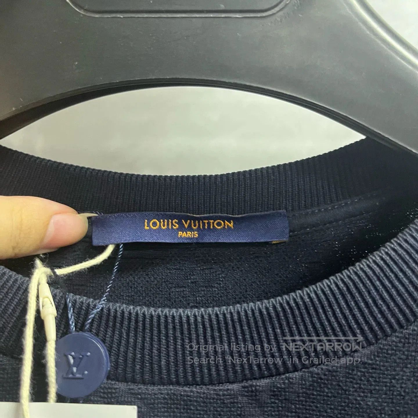 Louis Vuitton Louis Vuitton Navy Cotton Logo T. Size XS / US 0-2 / IT 36-38 - 2 Thumbnail