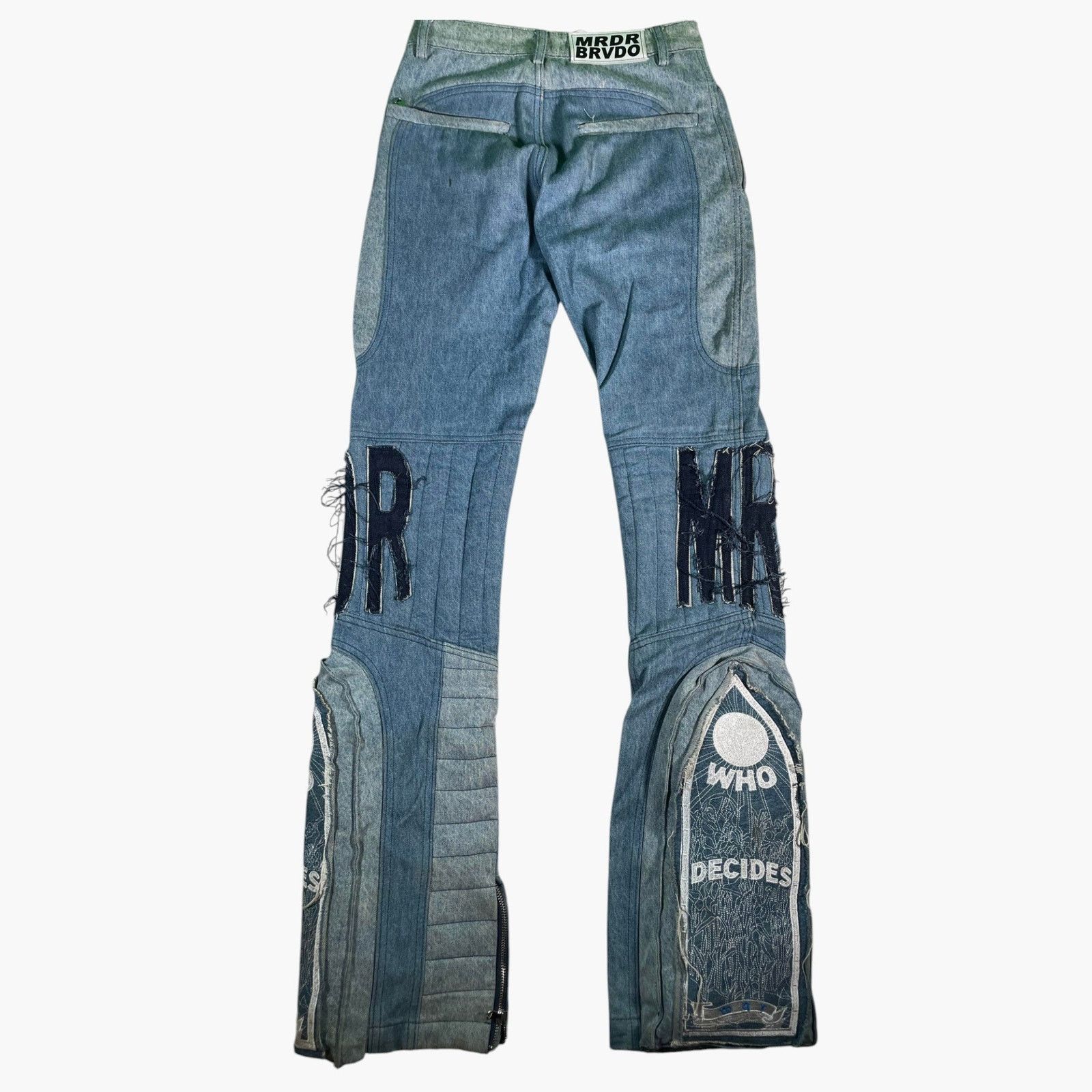 Who Decides War Who Decides War Moto Denim Light Wash Jeans Size US 26 / EU 42 - 2 Thumbnail