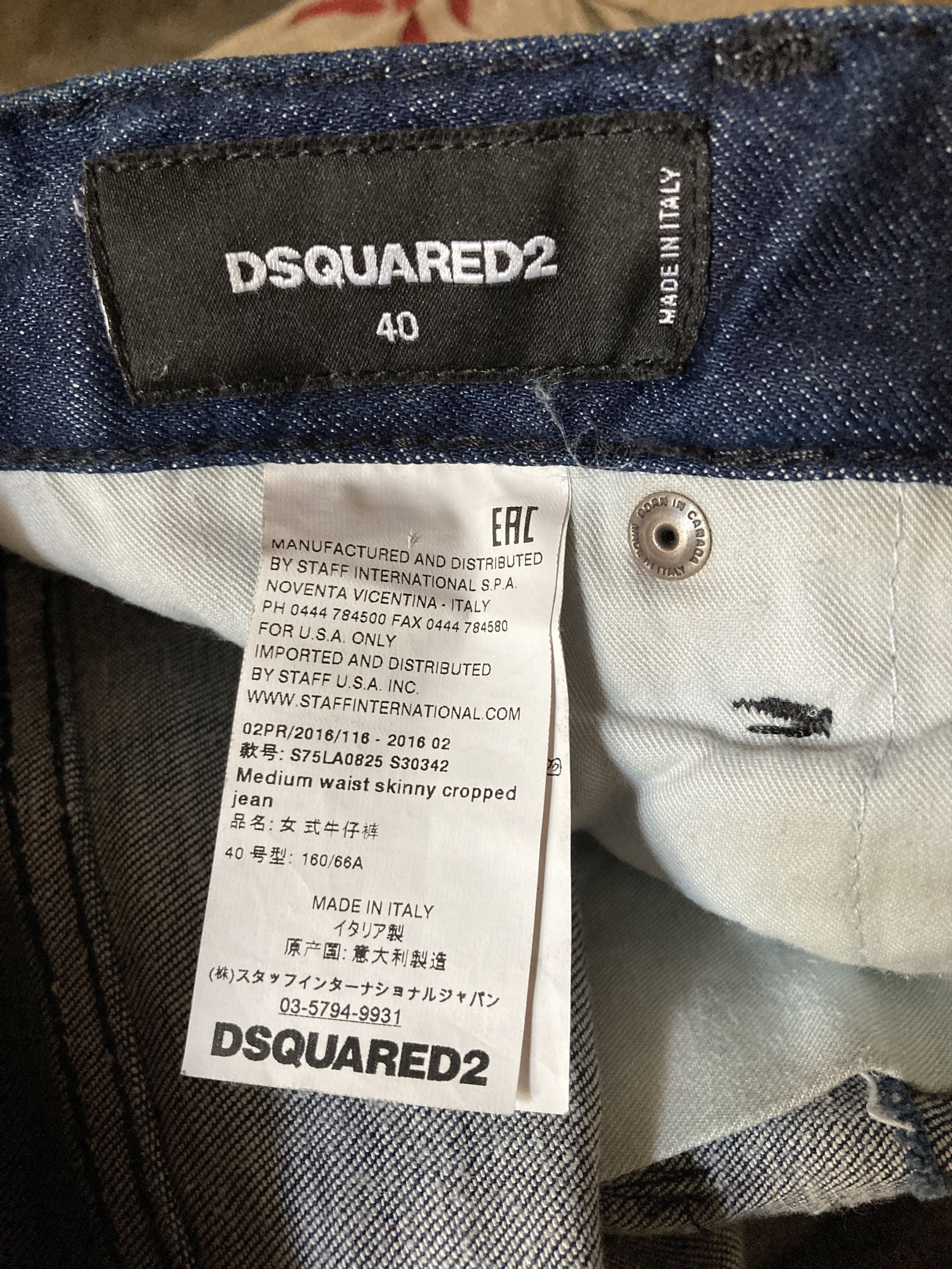 Dsquared2 Dsquared2 women luxury distressed cropped denim jeans Size 27" / US 4 / IT 40 - 4 Thumbnail