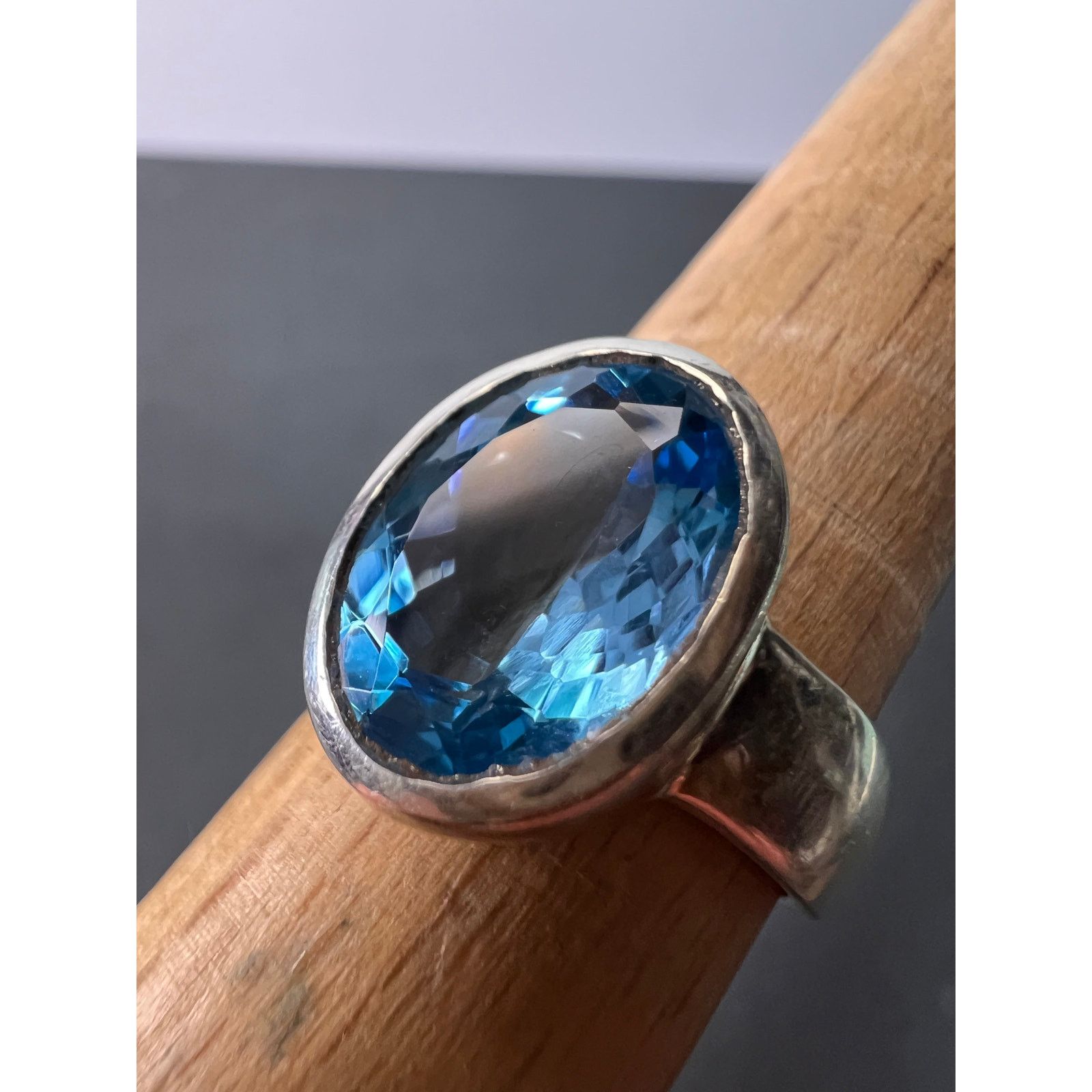 Other NEW Swiss blue topaz 925 ring size 8.5 / 6.64 grams Size ONE SIZE - 6 Thumbnail