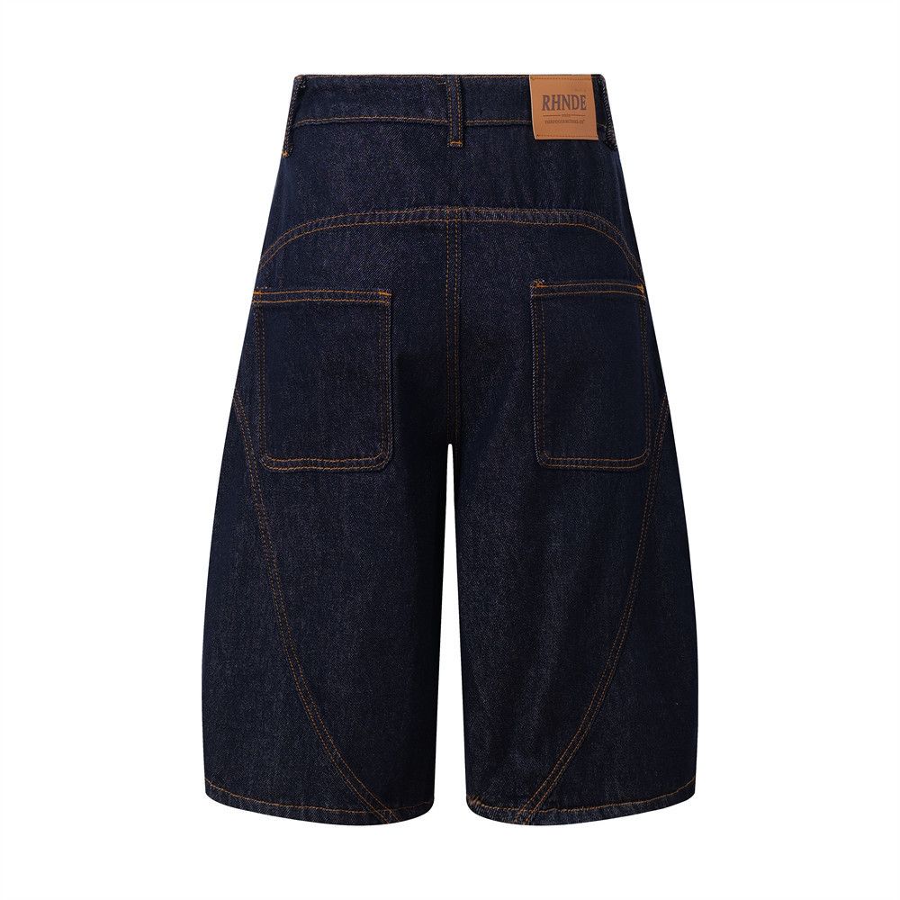 Japanese Brand × Jean Men's irregular pocket cargo denim shorts Size US 32 / EU 48 - 3 Thumbnail
