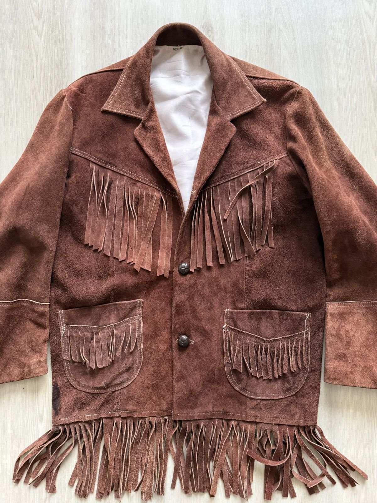 Vintage Vtg 70s Western Leather Fringe Jacket Sz M- Mexico Handmade Size US S / EU 44-46 / 1 - 2 Thumbnail