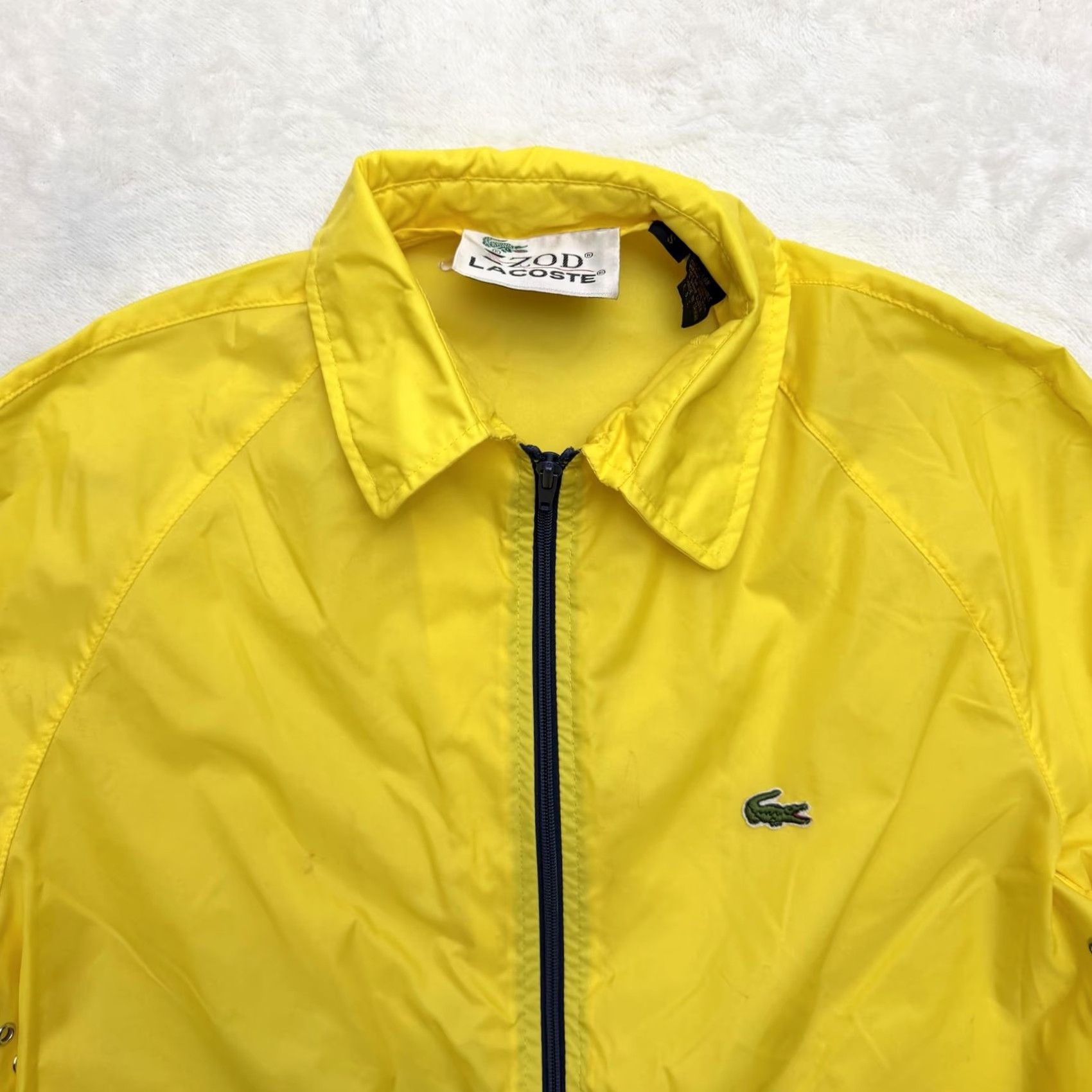 Izod VINTAGE Izod Lacoste Jacket Mens Small Yellow Nylon Full Zip Windbreaker 80s Size US S / EU 44-46 / 1 - 2 Thumbnail