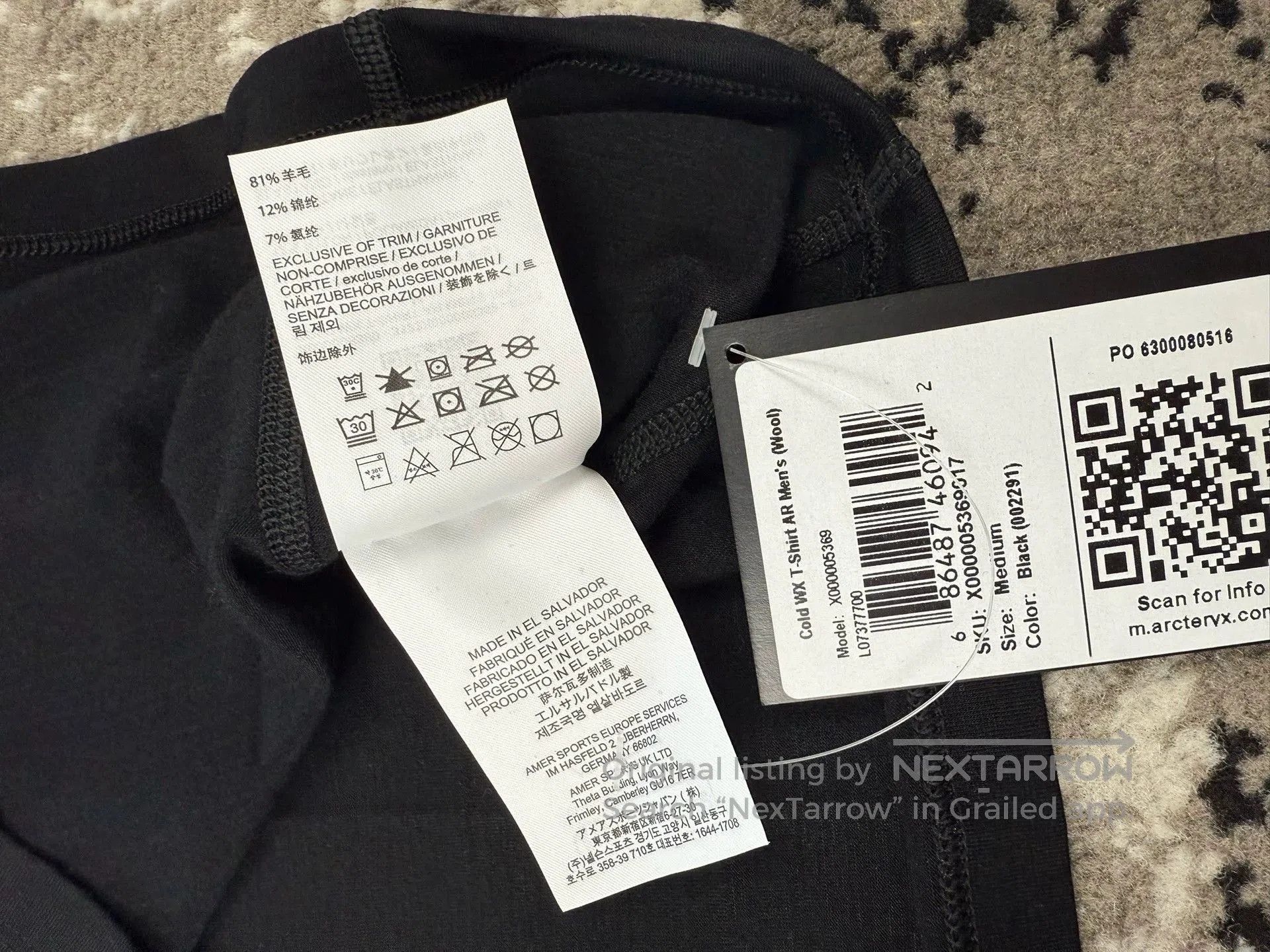 Arc'teryx Black Short-Sleeve Performance Shirt. Size US M / EU 48-50 / 2 - 4 Thumbnail