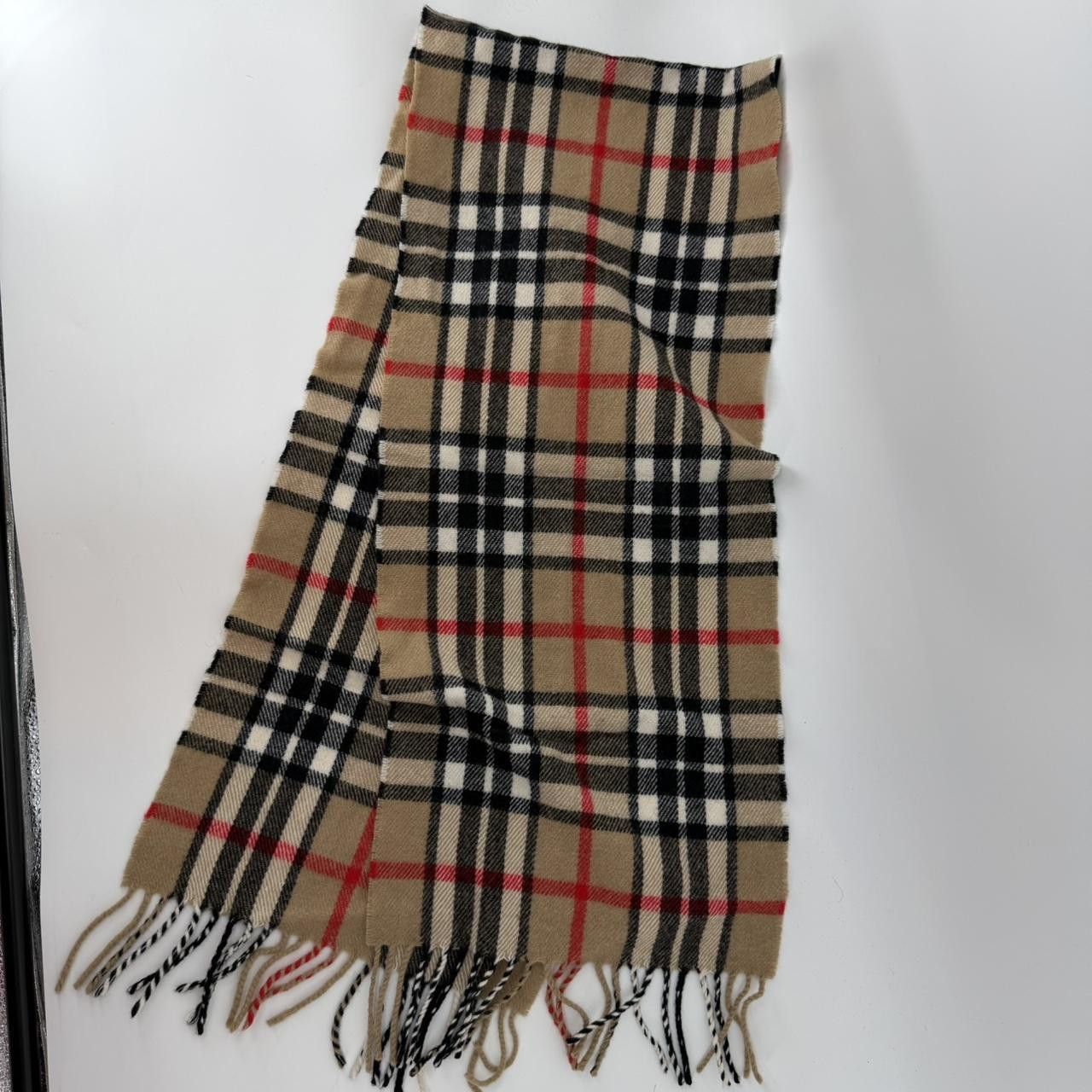 The Unbranded Brand Classic Tan Plaid Checked Scarf Winter Warm Fringe Unisex Size ONE SIZE - 1 Thumbnail