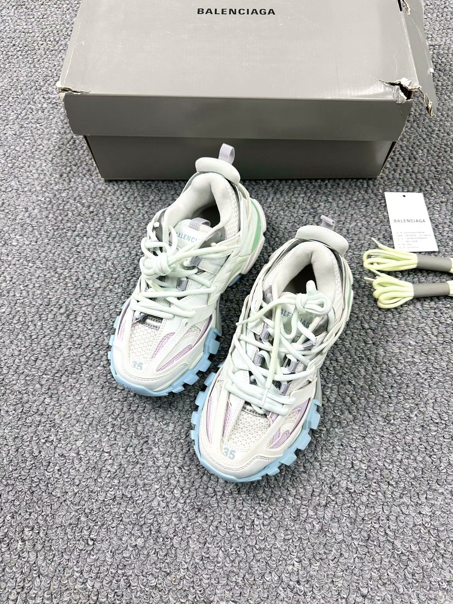 Balenciaga Balenciaga Track Macaron Sneakers Size US 4 / IT 34 - 1 Thumbnail