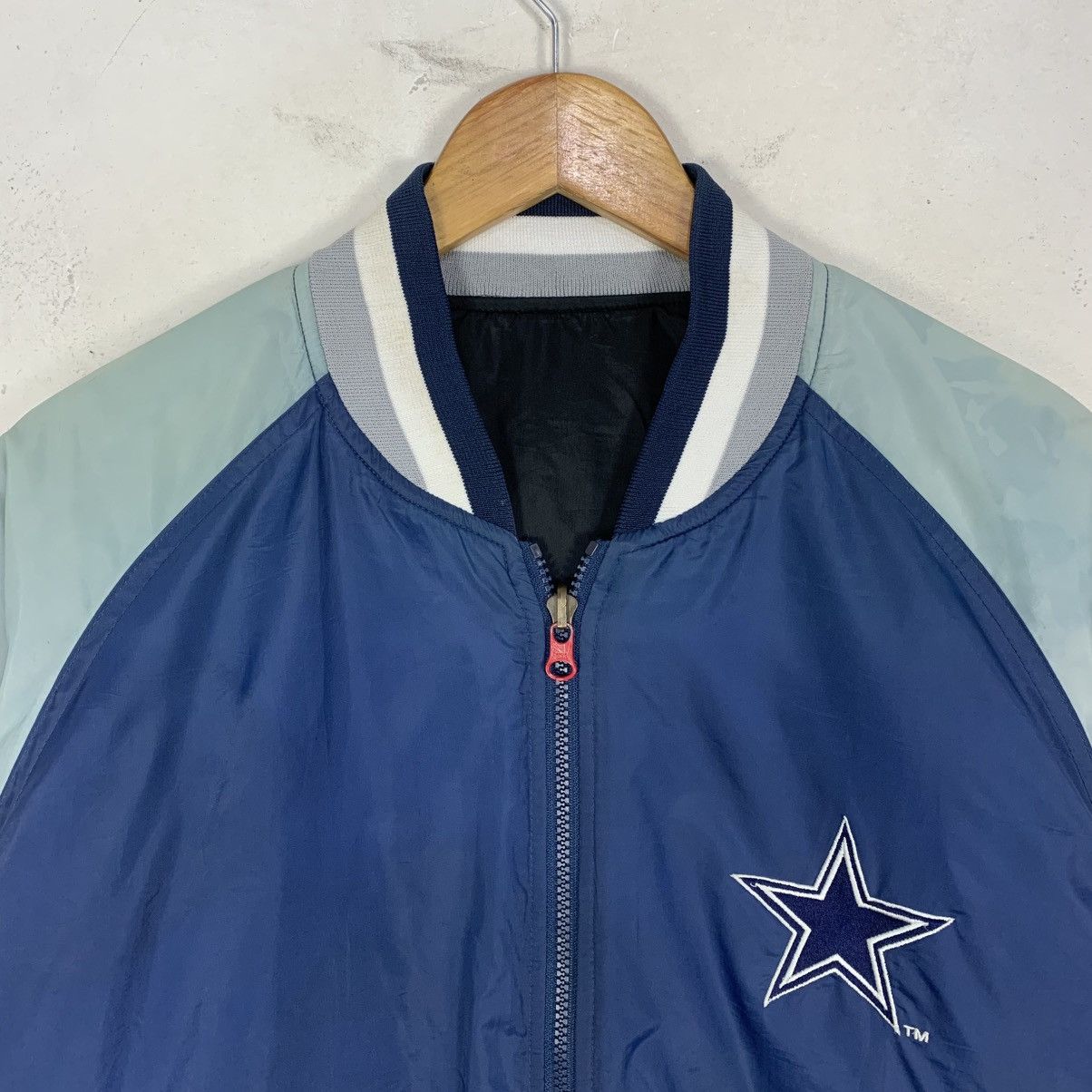 Jerzees vintage Jerzees Dallas Cowboys NFL reversible bomber jacket Size US L / EU 52-54 / 3 - 3 Thumbnail