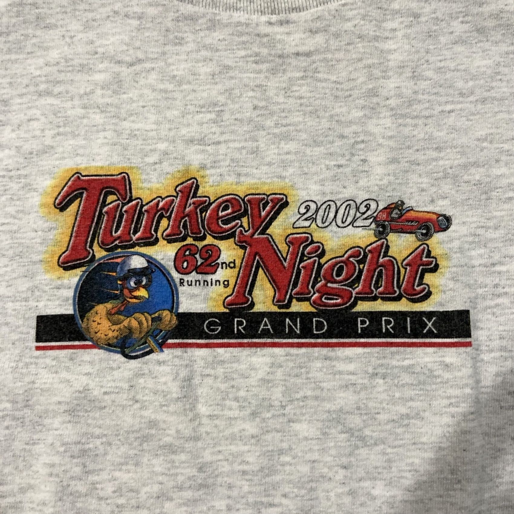 Fruit Of The Loom TURKEY NIGHT GRAND PRIX RACING 2002 T-SHIRT IRWINDALE 62nd Running XL Men Gray Graphic Tee Racing Fruit of the Loom XL Size US XL / EU 56 / 4 - 5 Thumbnail