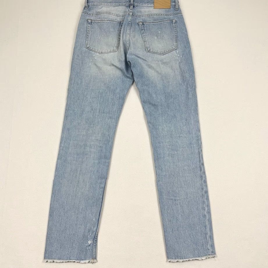 Zadig & Voltaire VINTAGE Zadig & Voltaire David Crop Destroy Jeans 29 W30 I29 Light Blue Denim Button Fly Light Blue Denim Jeans Slim Womens 90s Bohemian Flower Retro Size 29" - 4 Thumbnail