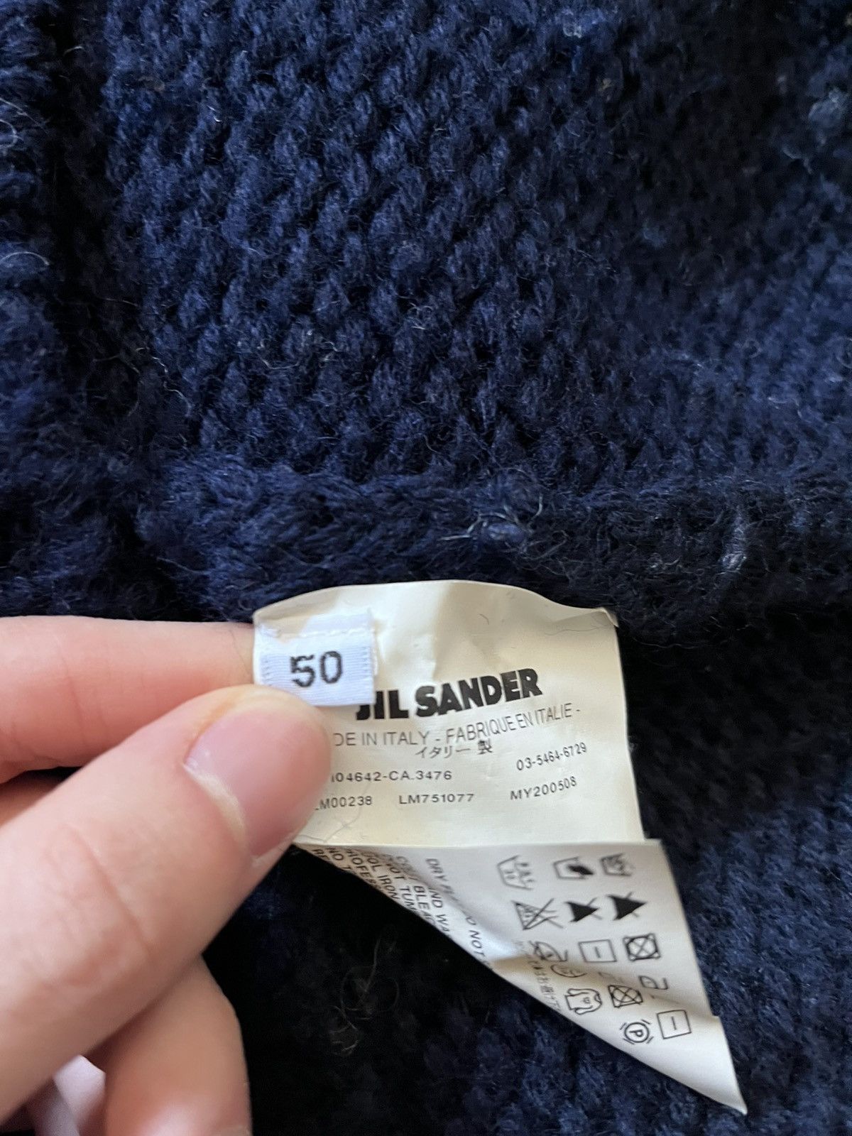 Jil Sander Jil Sander by Raf Simons wool sweater navy grey Size US M / EU 48-50 / 2 - 12 Thumbnail