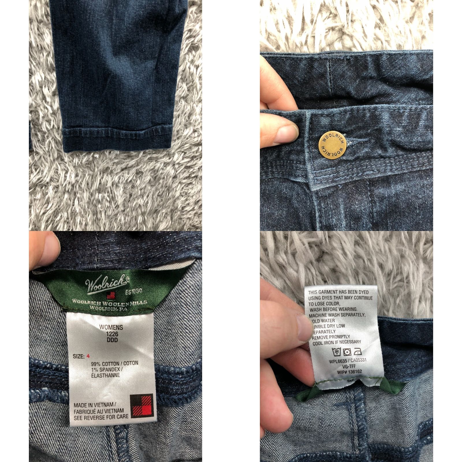 Vintage Woolrich Jeans Capri Women Regular Denim Blue 28 4 Mid Rise 5-Pocket Distressed No Vintage No Size 27" / US 4 / IT 40 - 8 Thumbnail