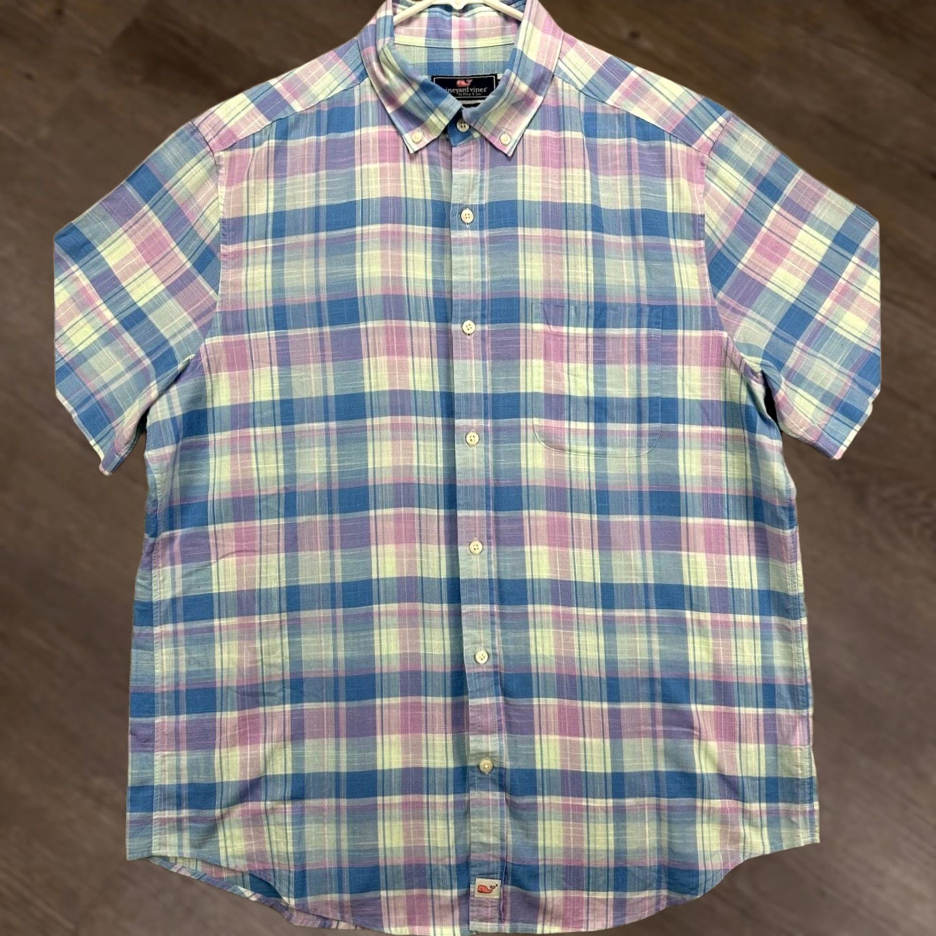 Vineyard Vines VINEYARD VINES Button-Down Shirt Men Large Blue Madras Plaid Classic Fit Murray Size US L / EU 52-54 / 3 - 1 Thumbnail