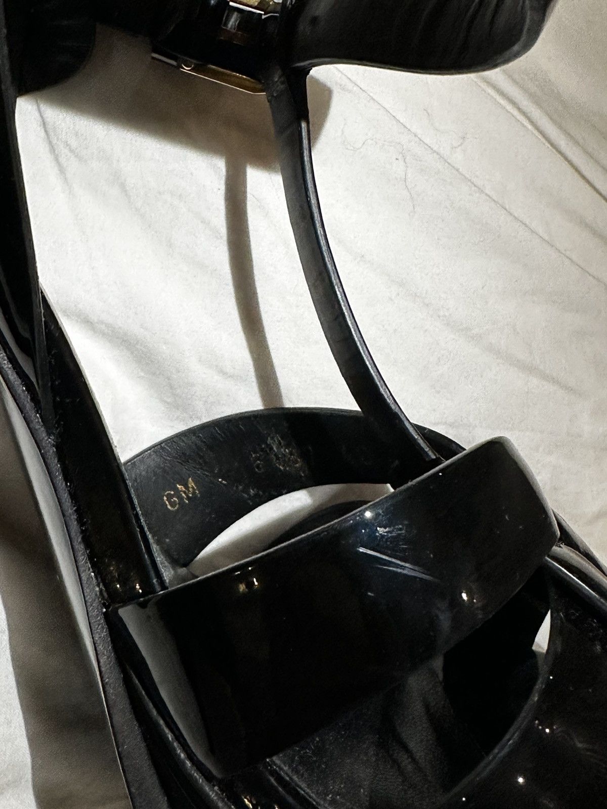 Yves Saint Laurent Saint Laurent tribute patent platform sandals Size US 10 / IT 40 - 8 Thumbnail