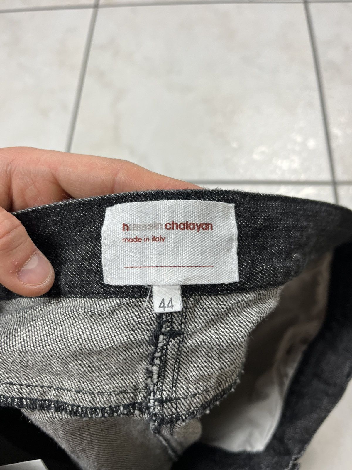 Vintage hussein chalayan archive raw denim goth jeans pants