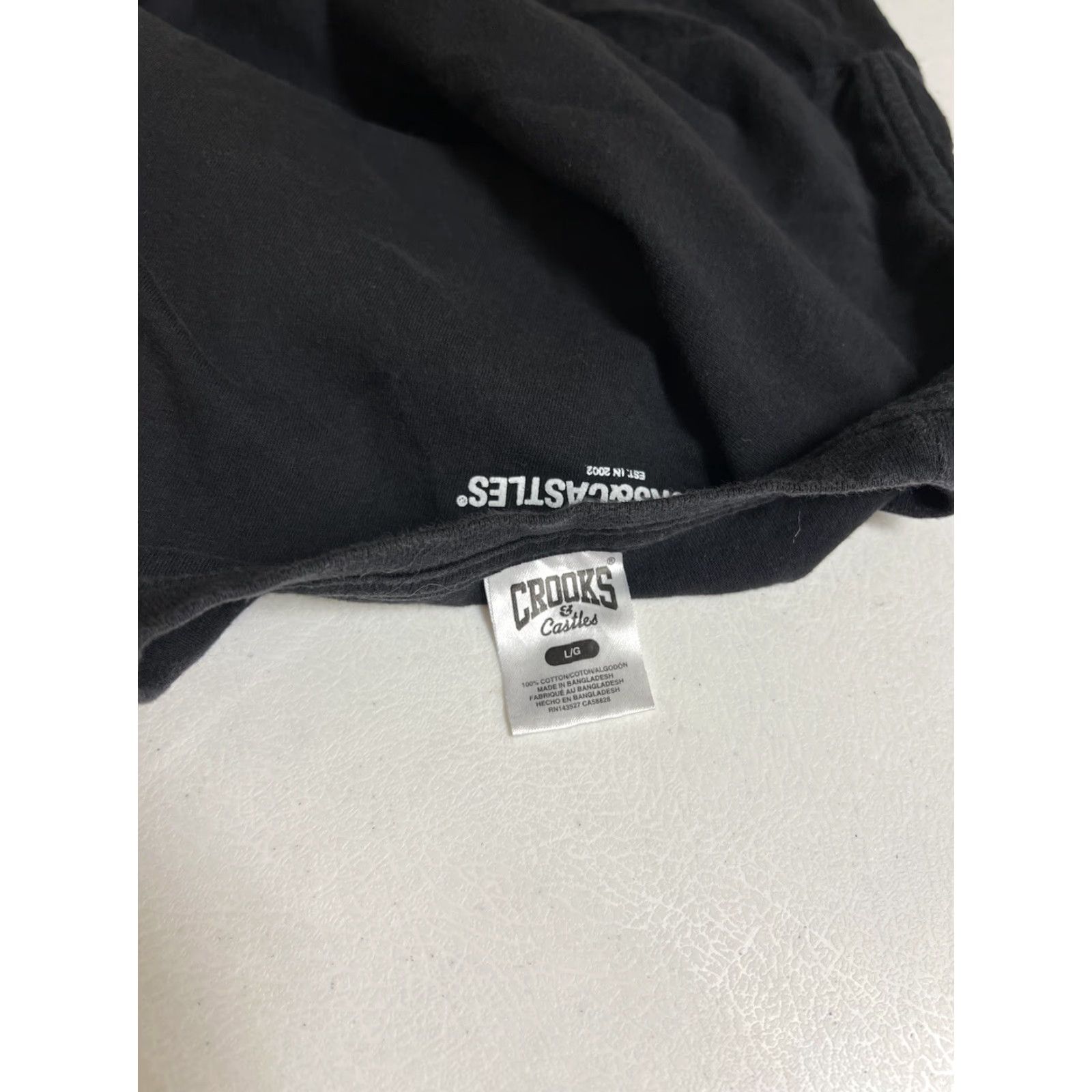 Crooks & Castles Crooks & Castles T-Shirt Mens Large Black Graphic Logo Crew Neck Soubois Dom Perignon Size US L / EU 52-54 / 3 - 6 Thumbnail
