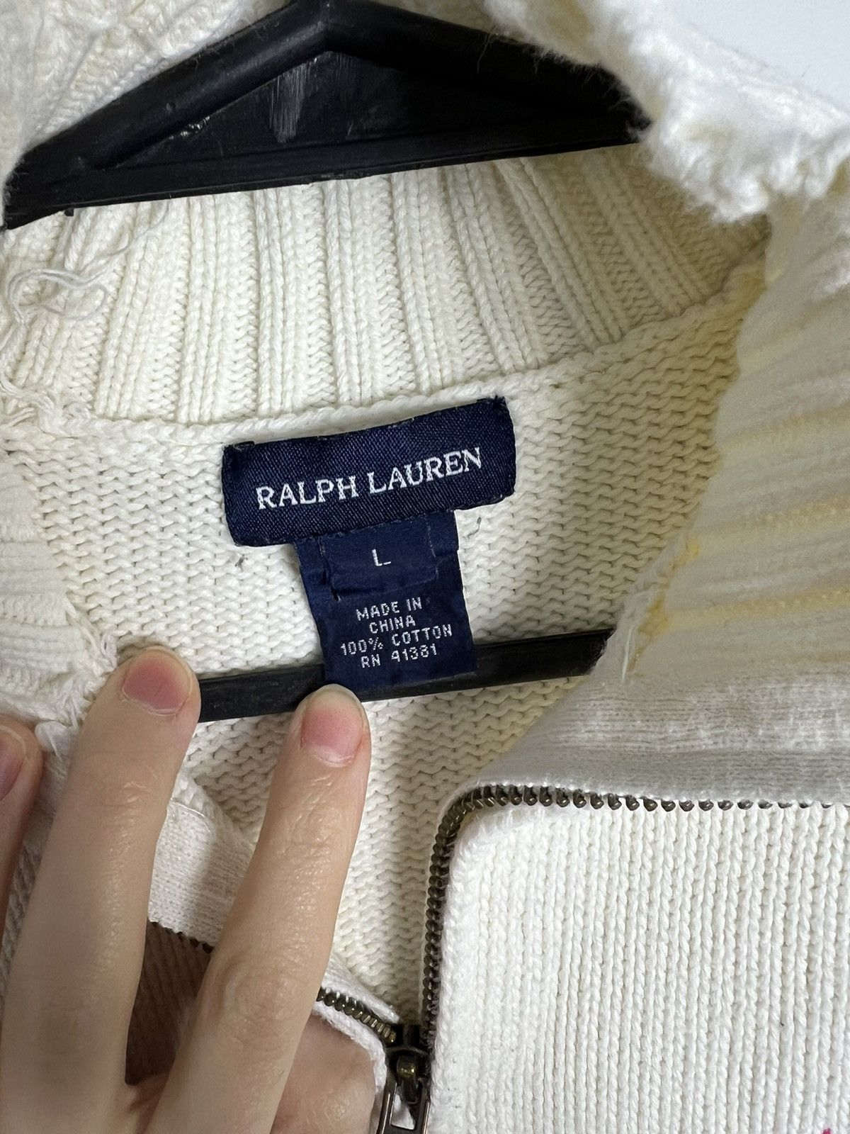 Ralph Lauren × Vintage Women Sweater Ralph Lauren vintage zipped Size L / US 10 / IT 46 - 3 Thumbnail