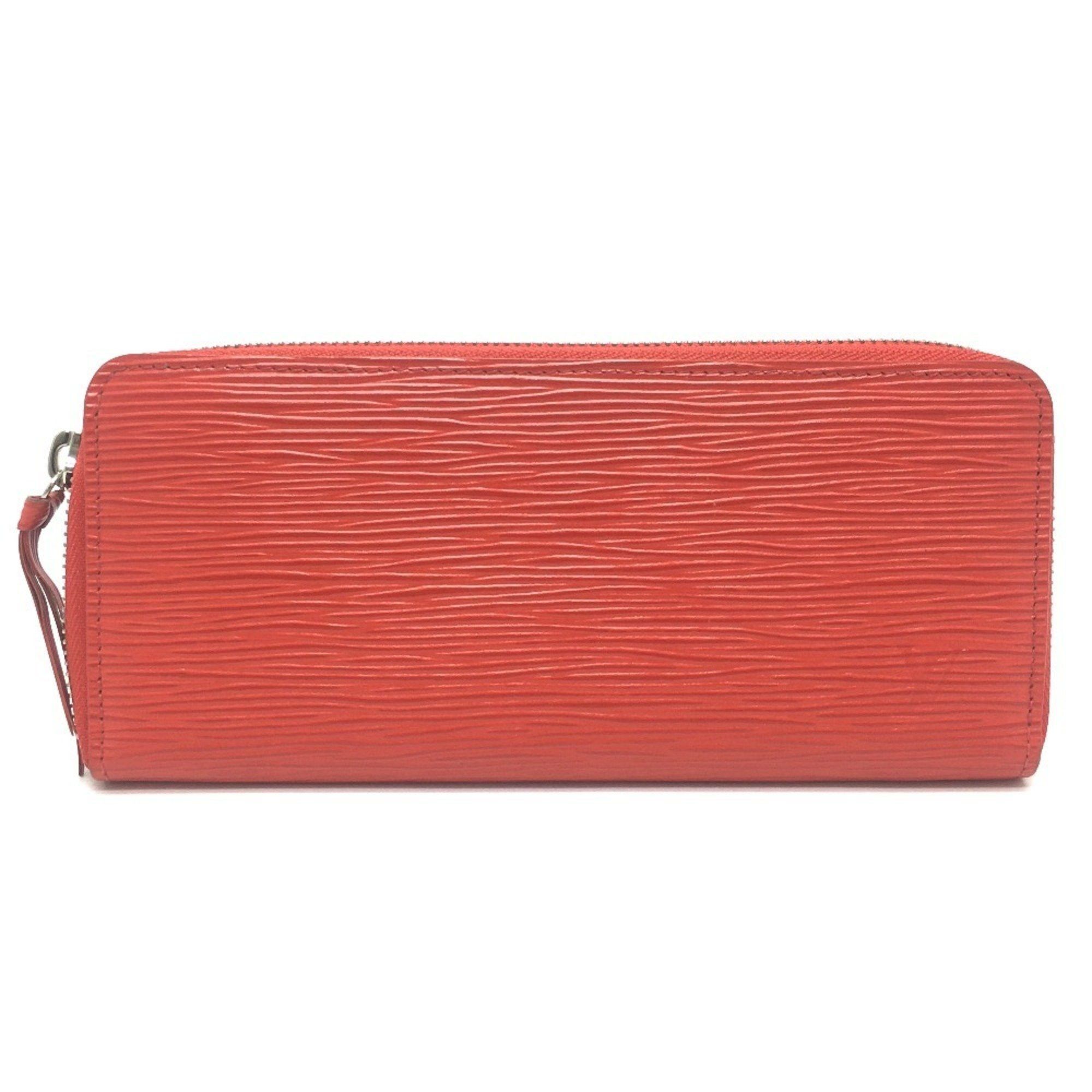 Louis Vuitton LOUIS VUITTON M60913 Epi Leather Portefeuille Clemence Round Zip Long Wallet, Women's, Red, Coquelicot Size ONE SIZE - 1 Thumbnail